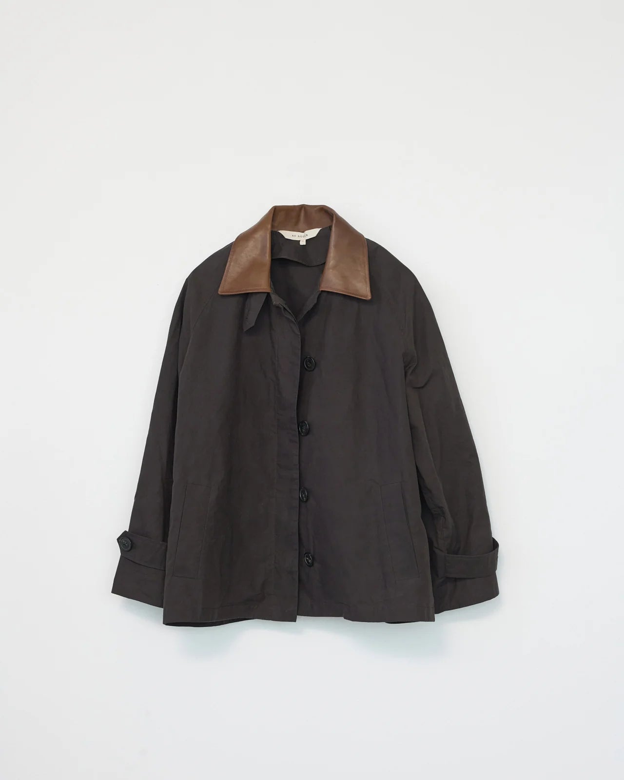 Af Agger Brown Waxed Cotton Mac Jacket