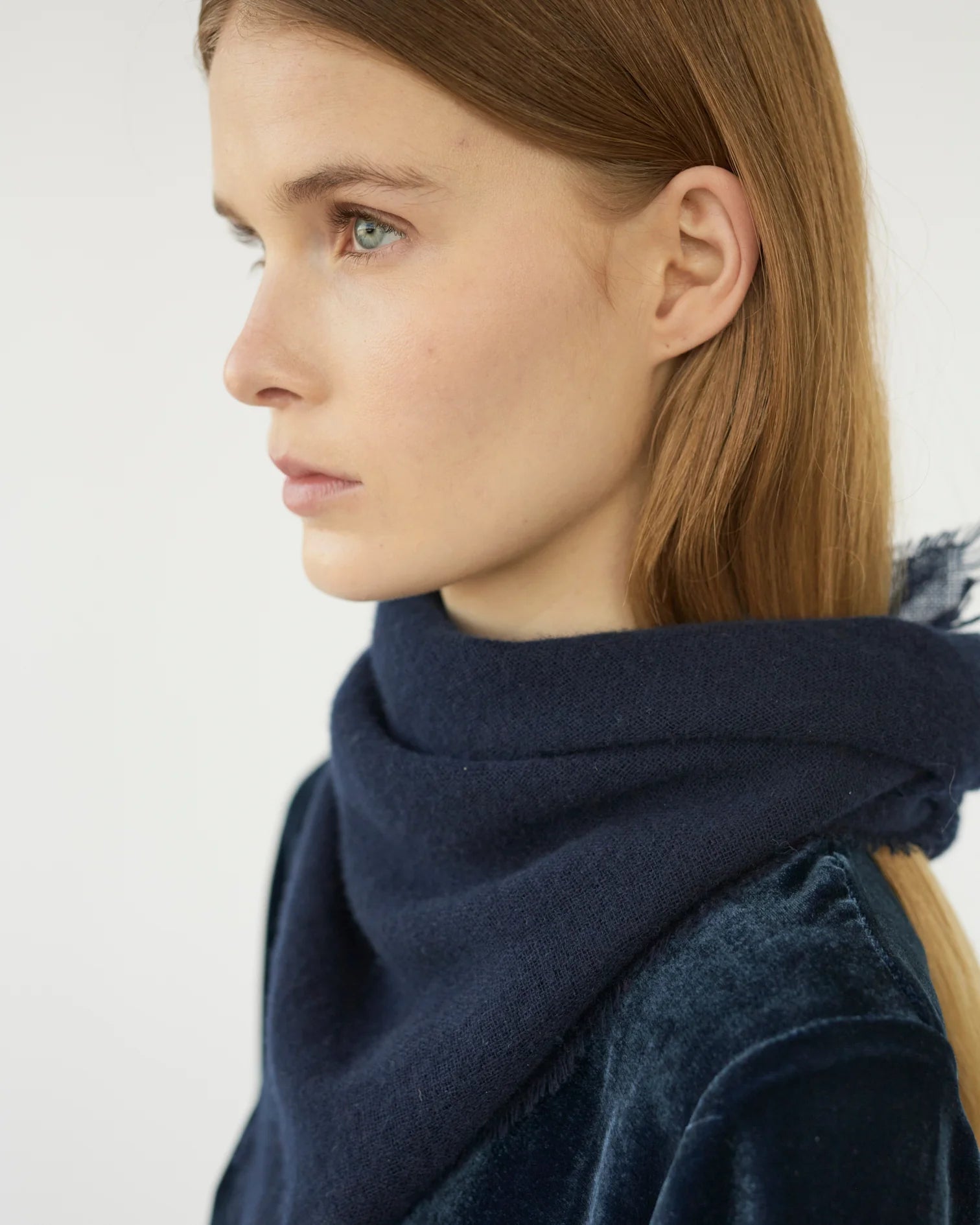 Af Agger Navy Cashmere Scarf