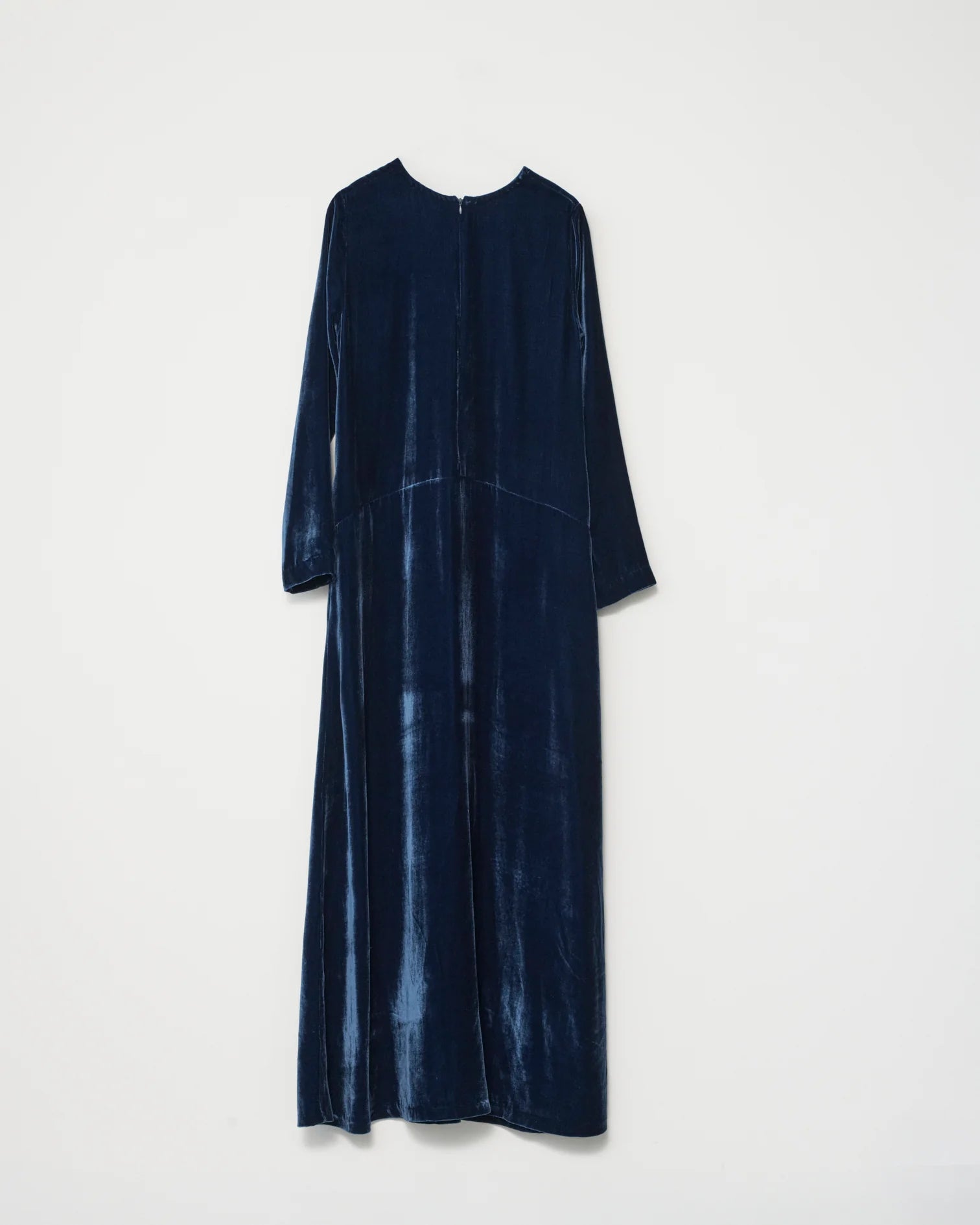 Af Agger Navy Silk Velvet Maxi Dress