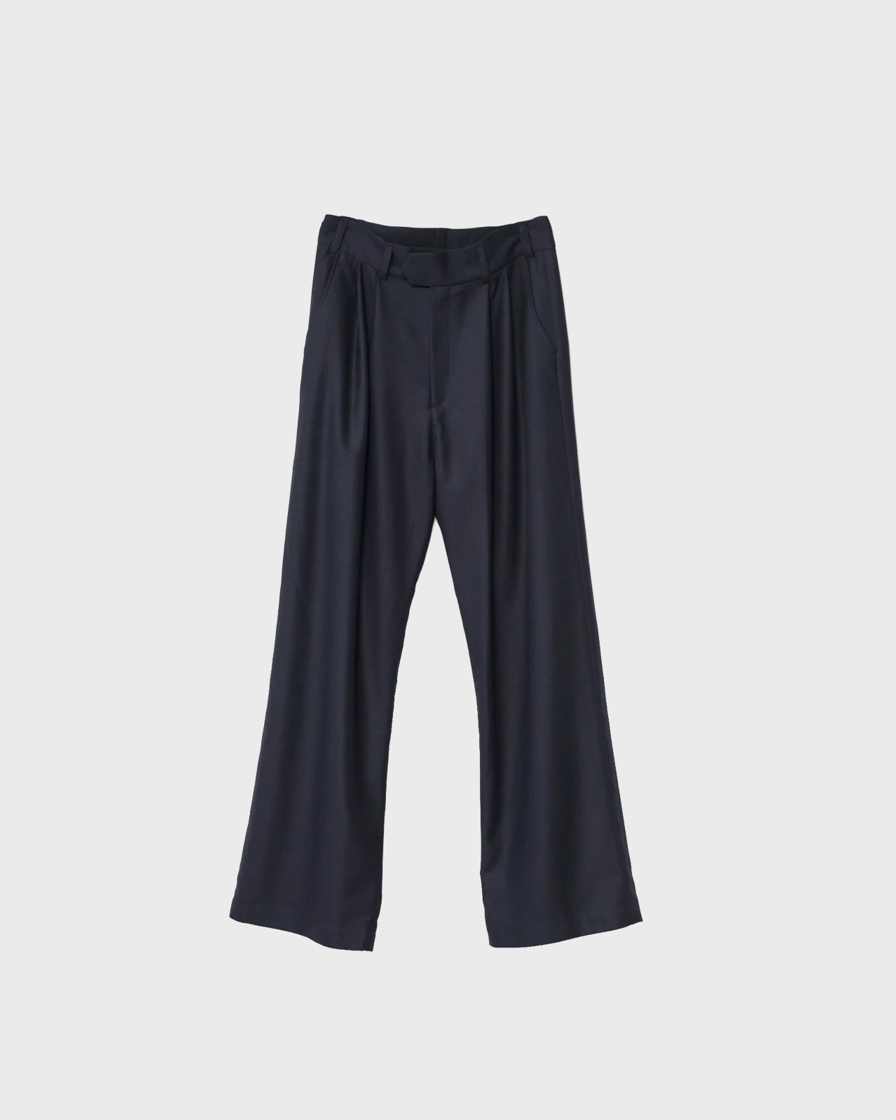 Af Agger Navy Fine Wool Wide Box Pants
