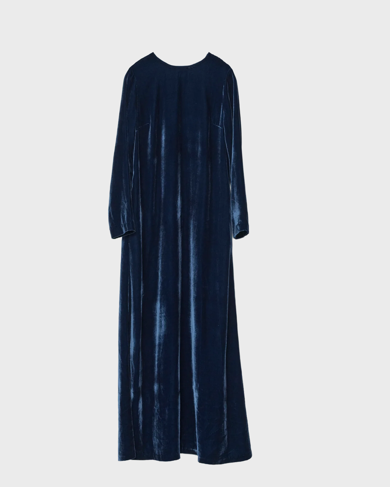 Af Agger Navy Silk Velvet Maxi Dress
