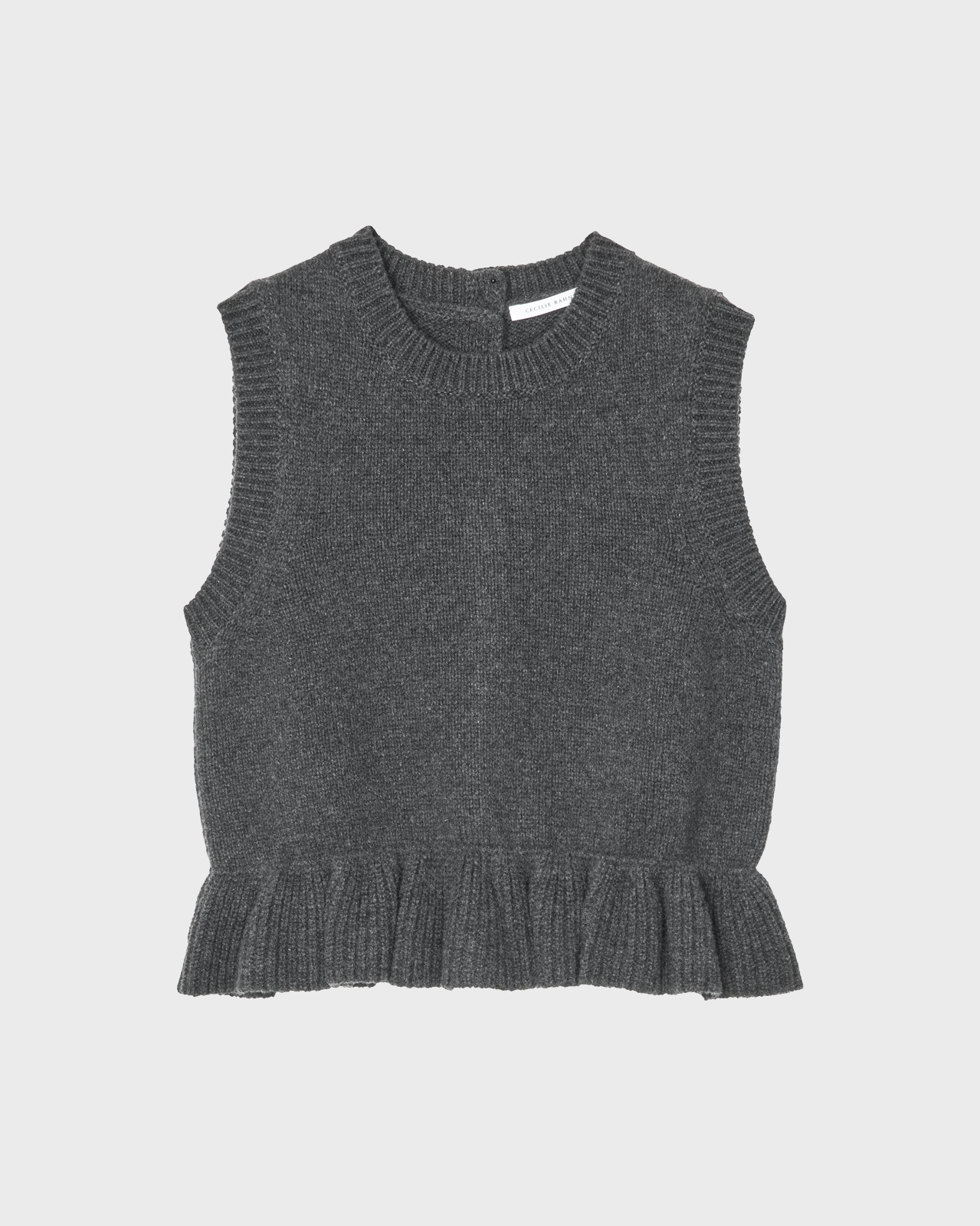 Cecilie Bahnsen Charcoal Grey Bill Vest