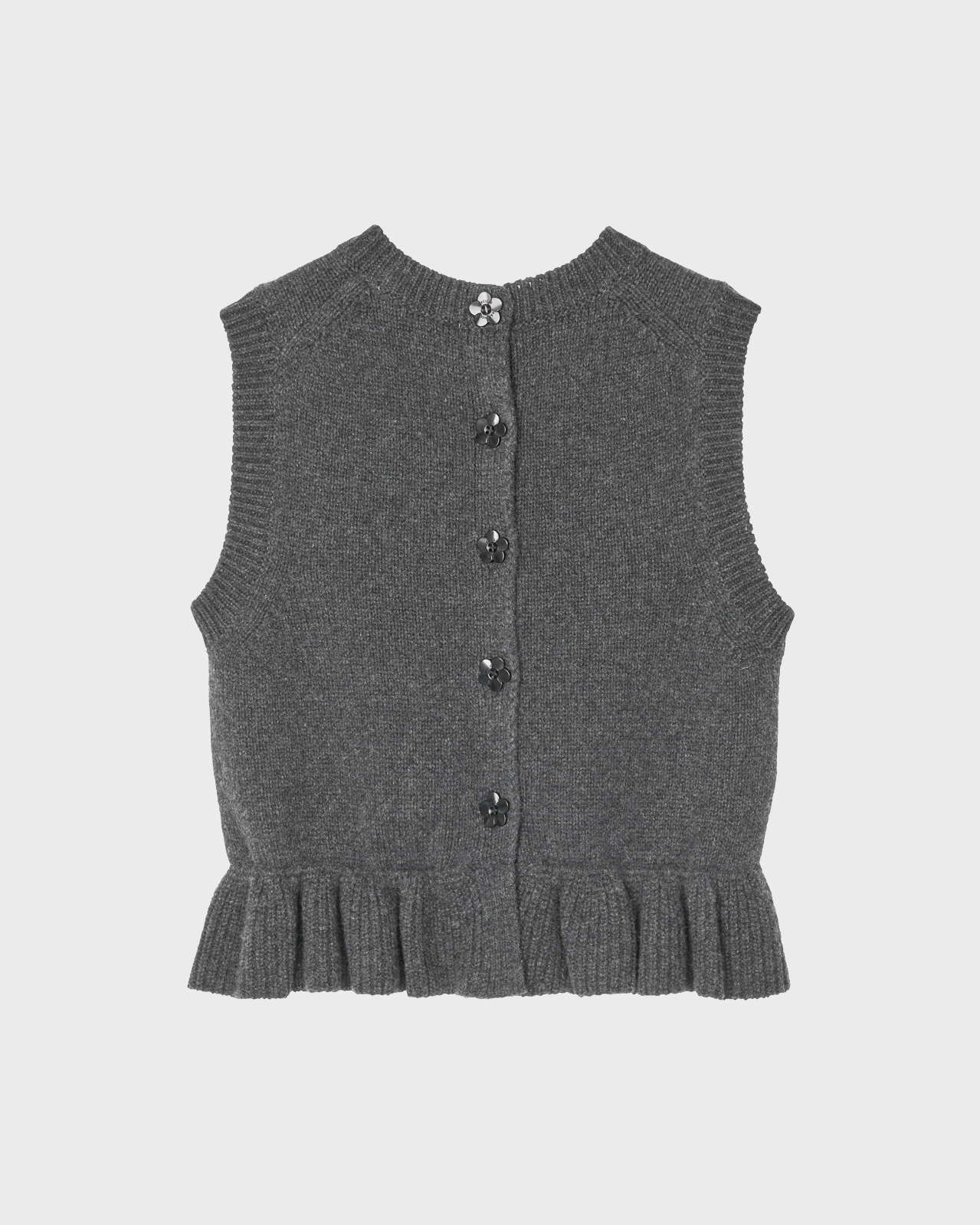 Cecilie Bahnsen Charcoal Grey Bill Vest