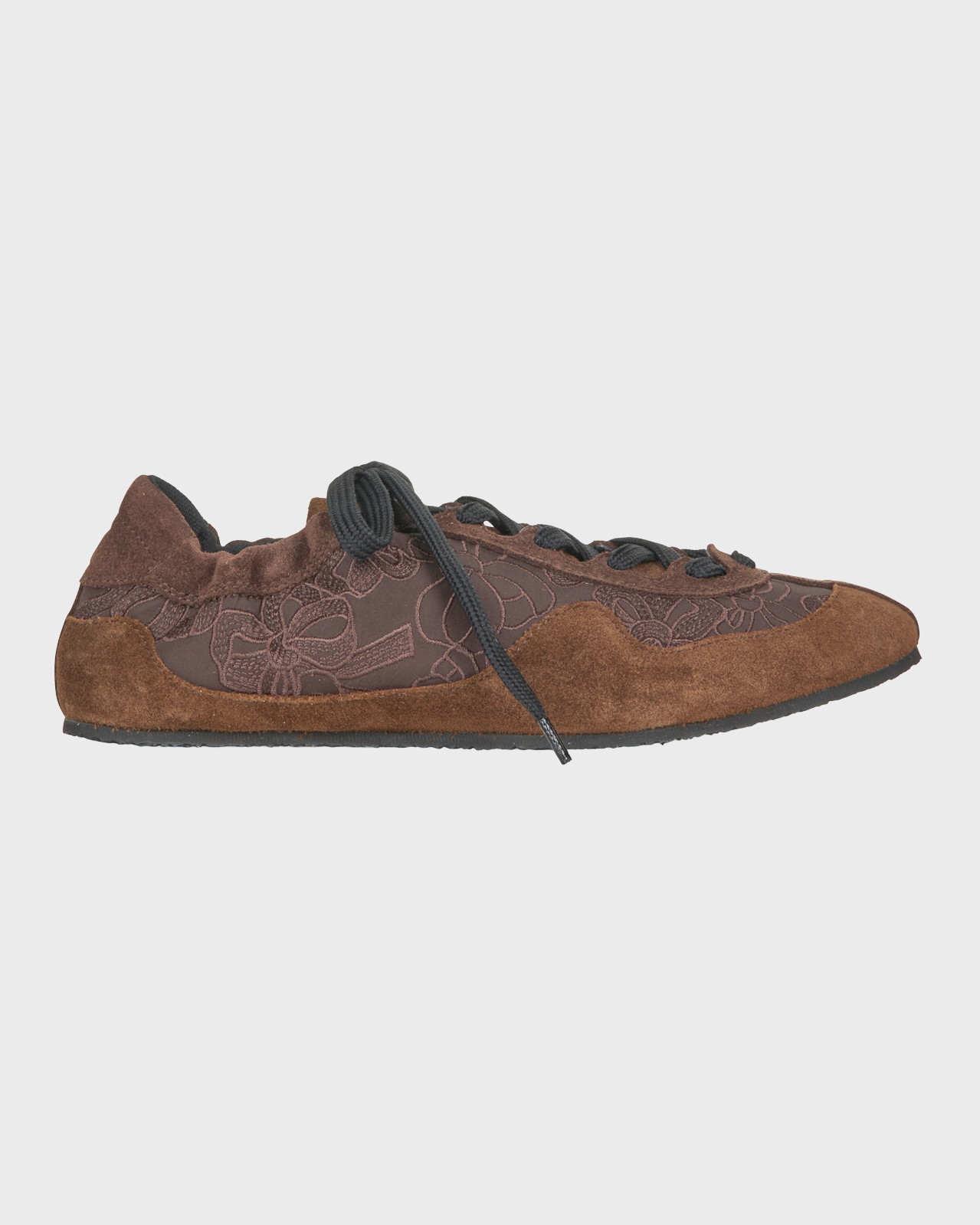 Cecilie Bahnsen Brown Blaise Soft Suede Sneakers
