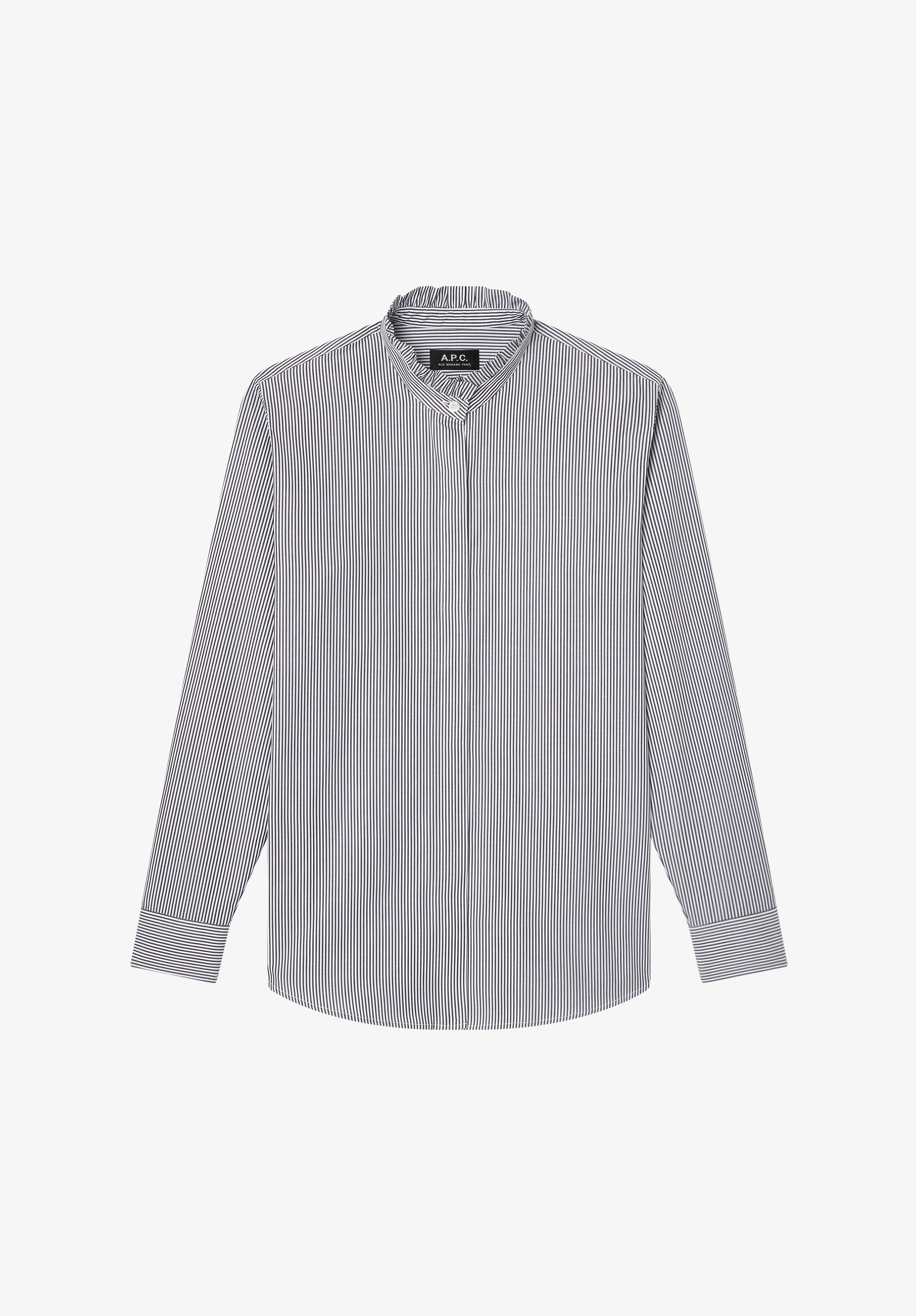 A.P.C. False Black À Col Volanté Blouse