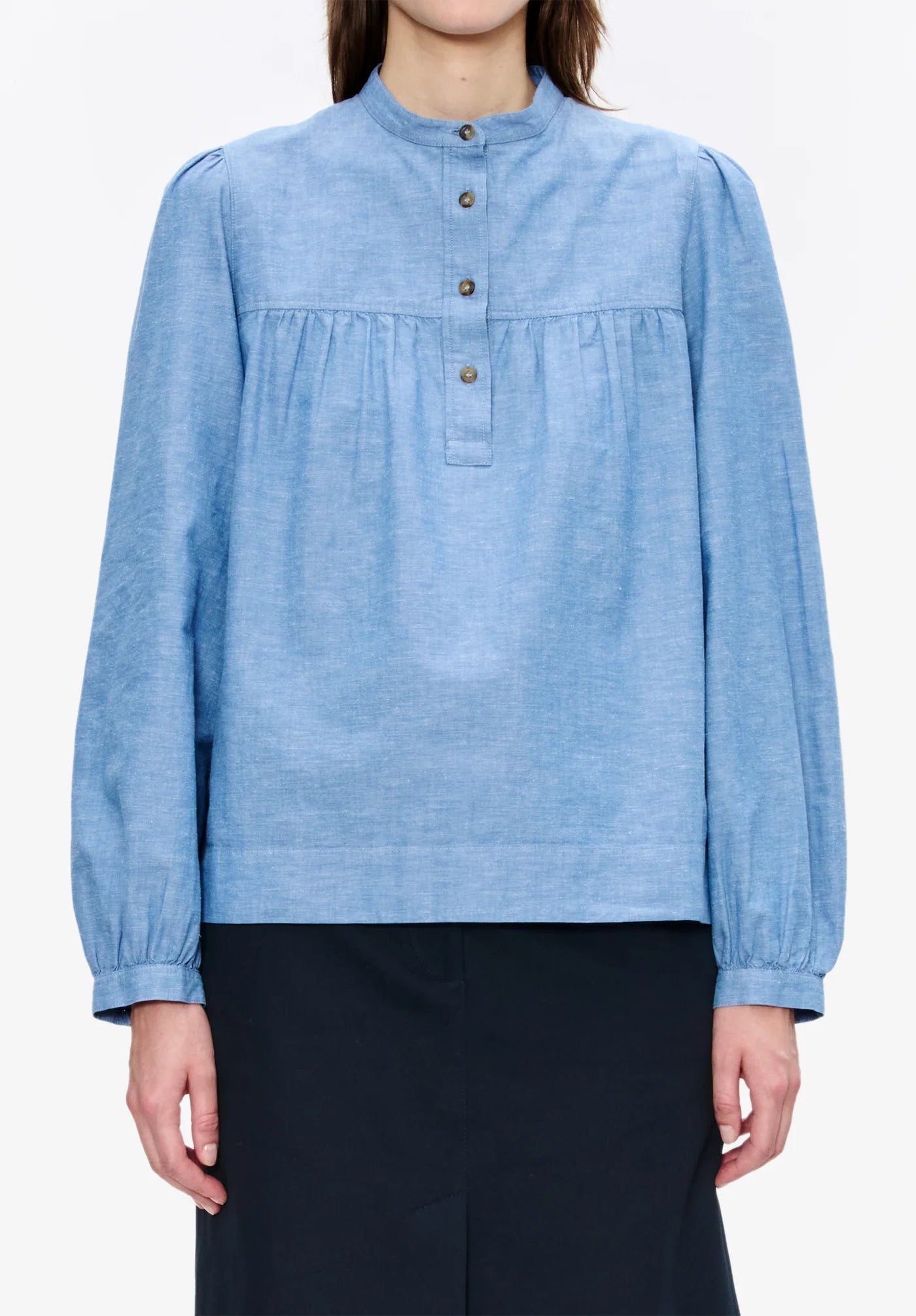 A.P.C. Blue Babydoll Blouse
