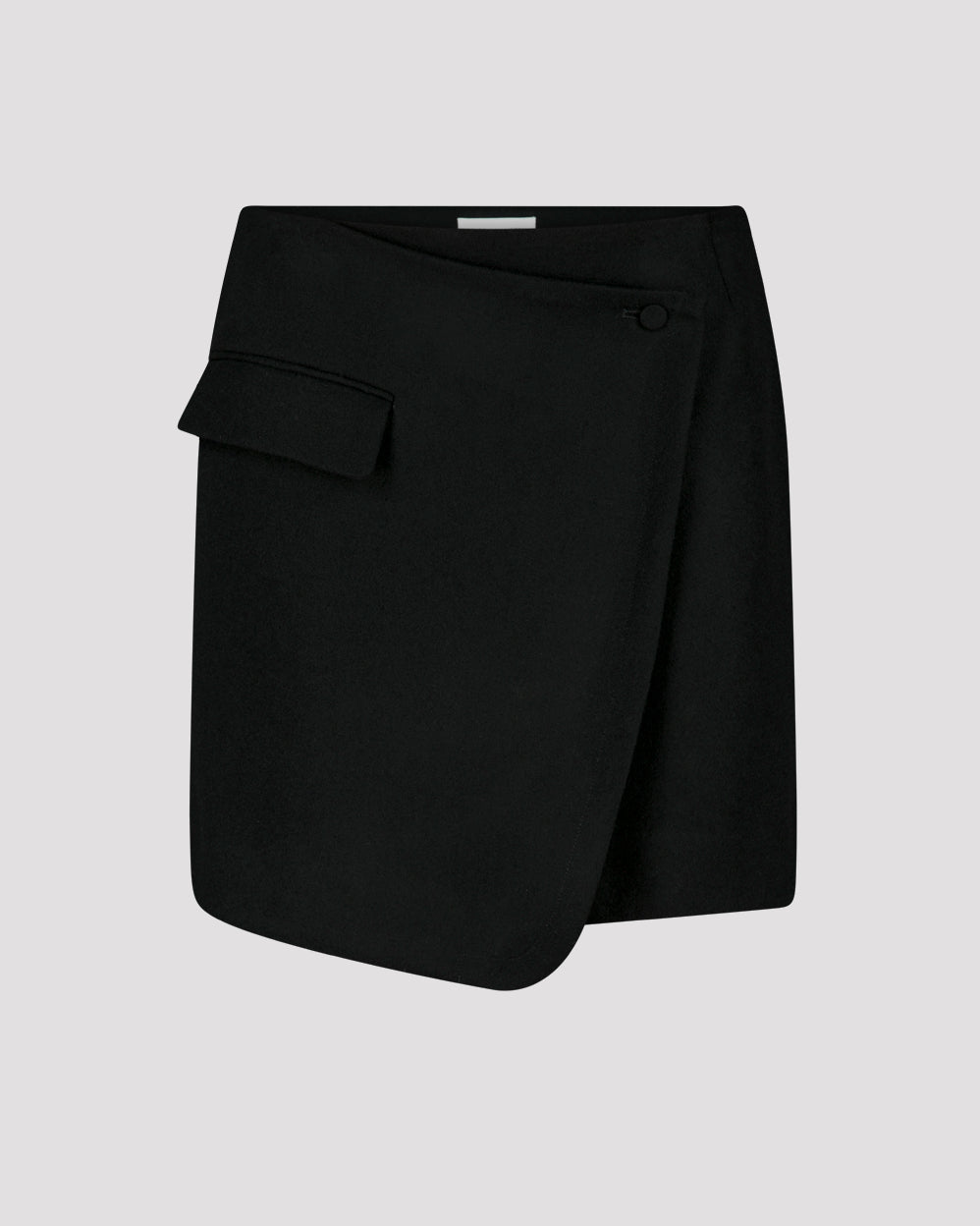 Dries Van Sougies Felt Wool Skirt Black