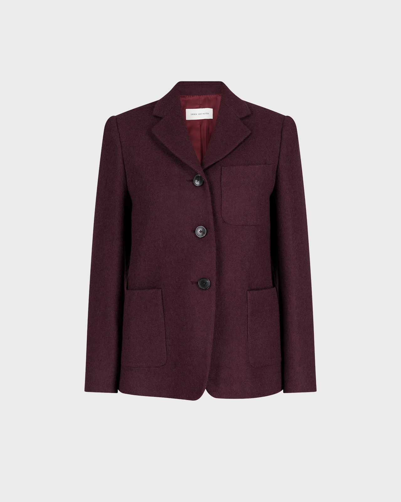 Dries Van Noten Burgundy Brea Jacket