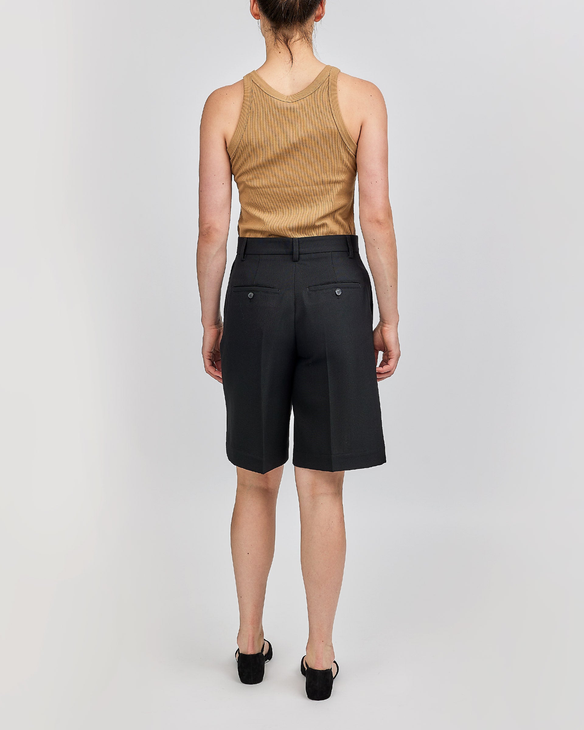 Toteme Straight Tailored Shorts Black