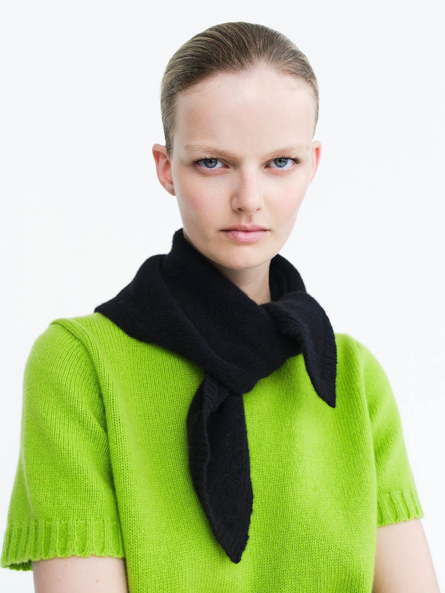 Rika Black Wrap Scarf