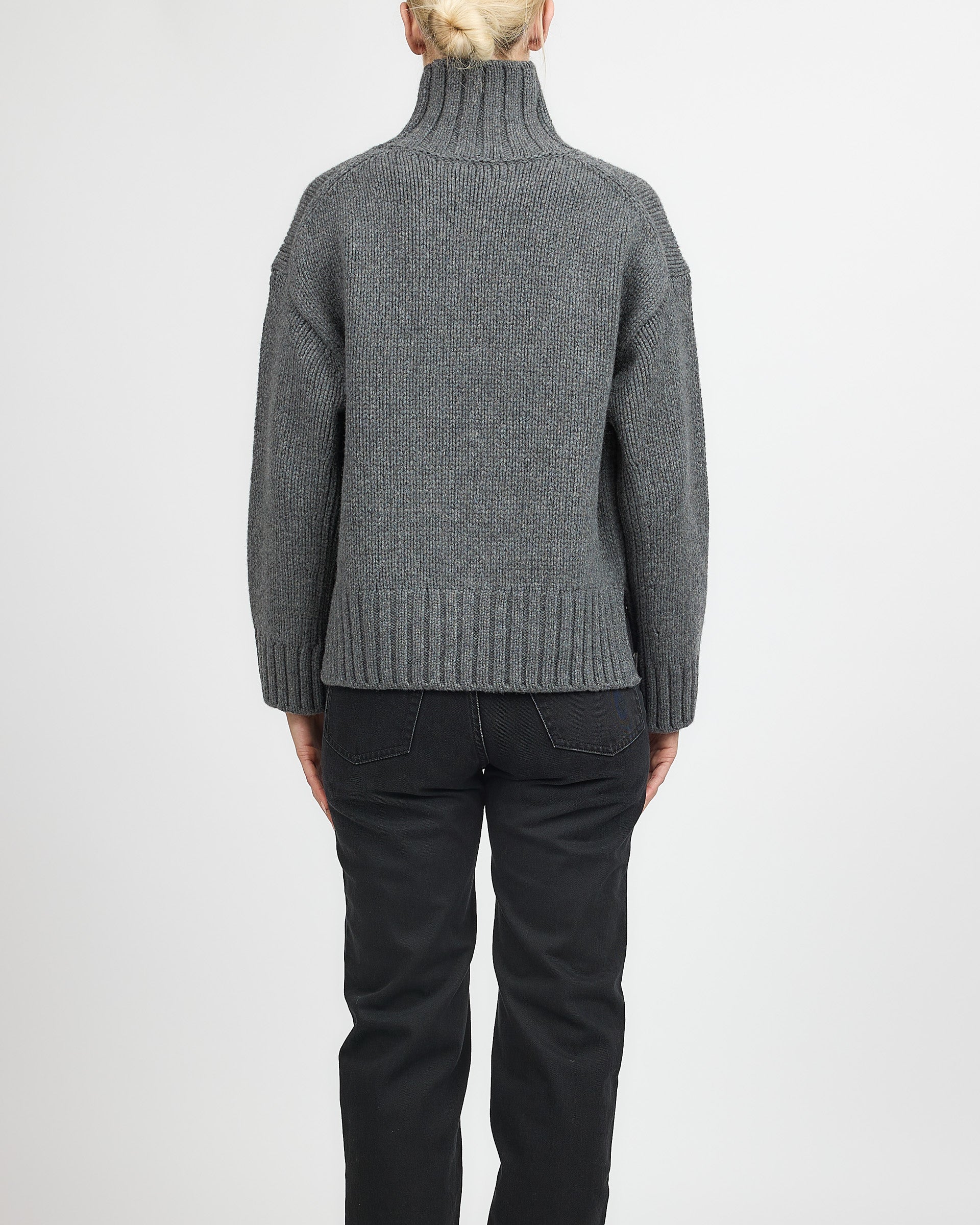 Closed Rollneck Long Sleeve Dark Grey Melange