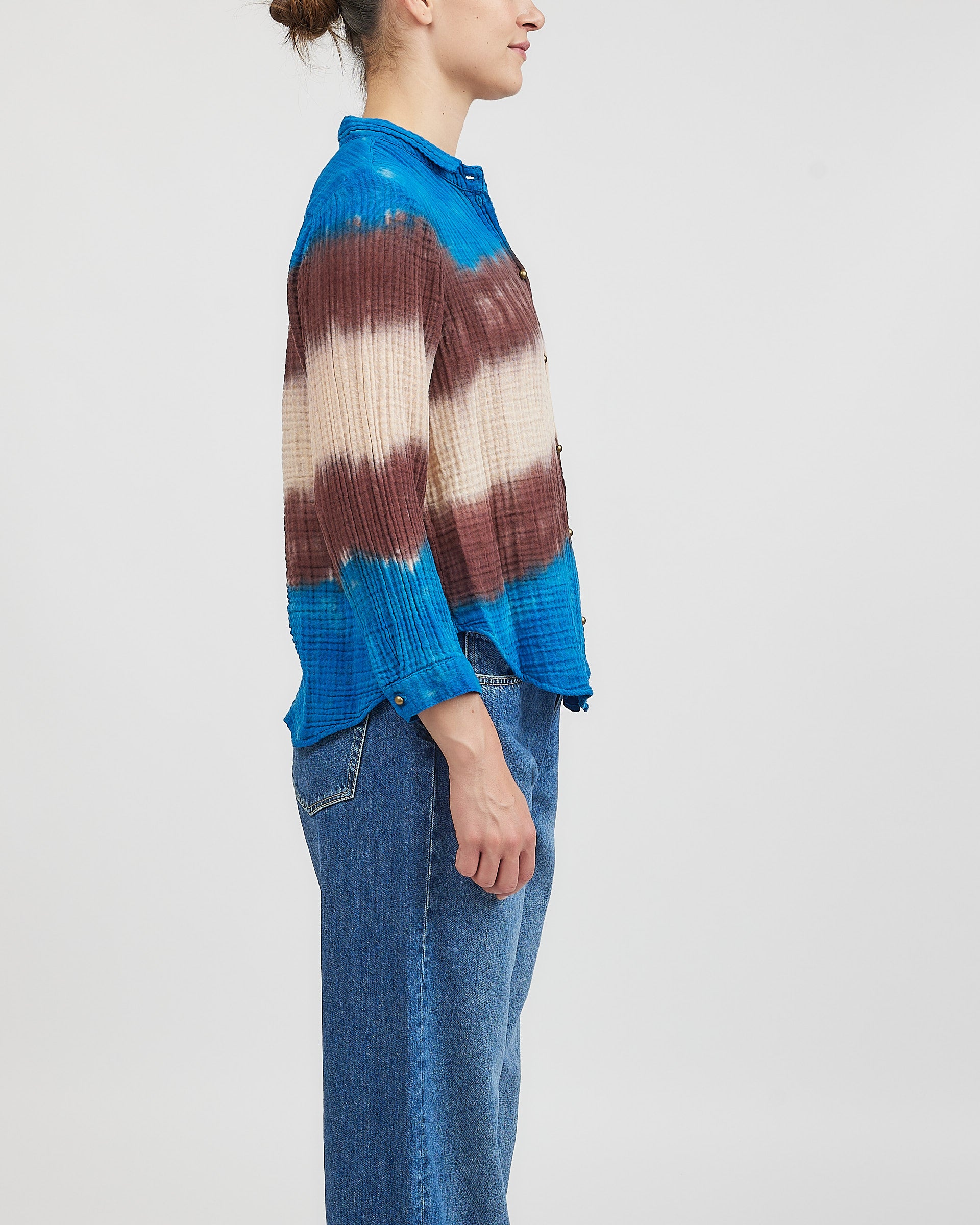 Raquel Allegra Perfect Lapis Blue Multi Shirt