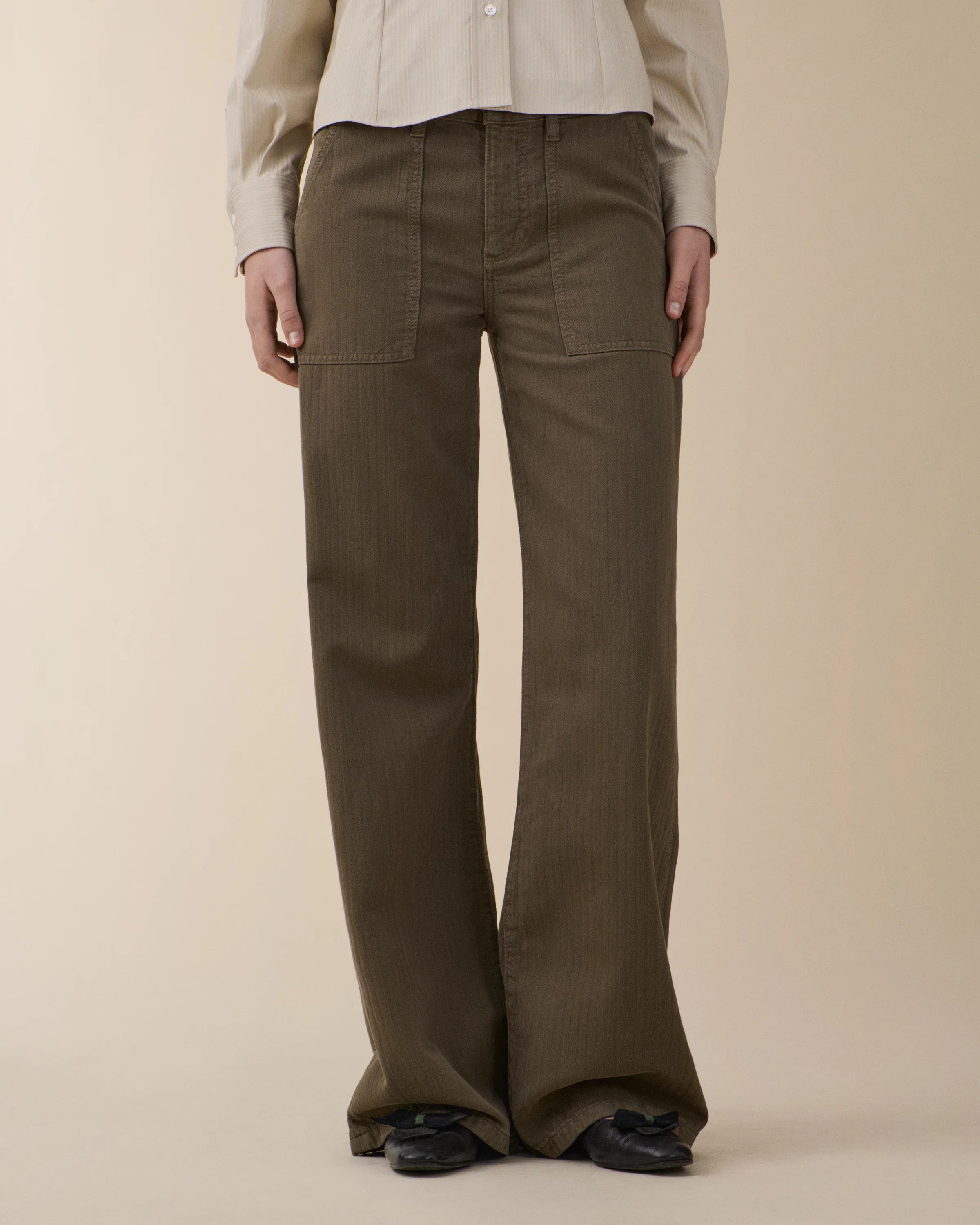 Jeanerica Chevron Khaki Guell Jeans