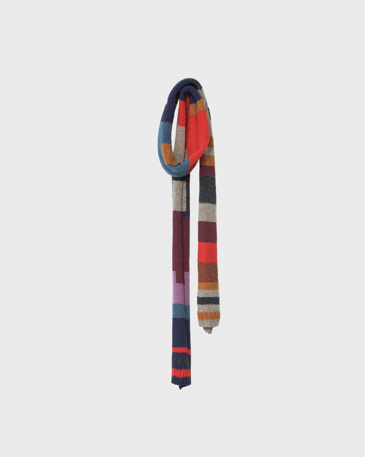 AF Agger Navy Mix Handknit Shetlands Wool Scarf