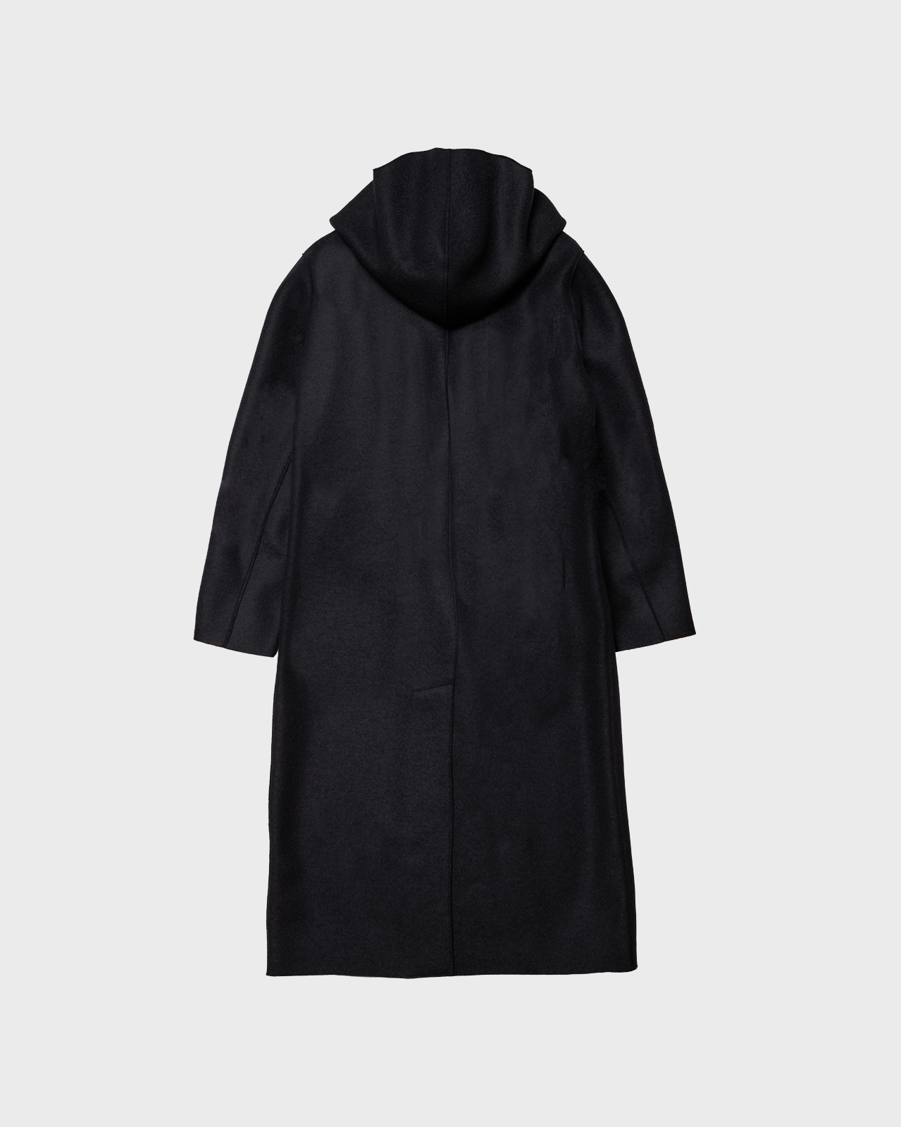 Harris Wharf London Black Long Hooded Coat