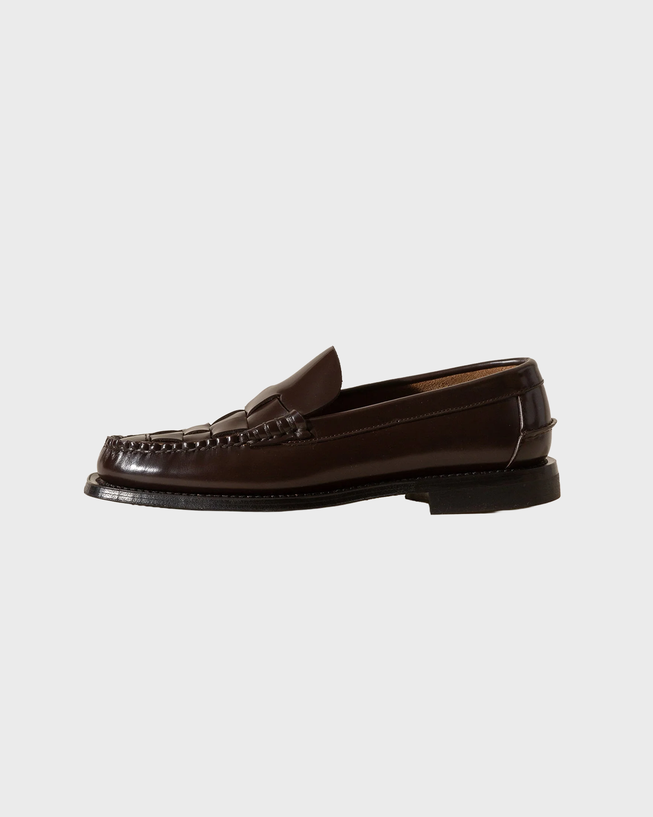 Hereu Dark Brown Nombela Leather Tassel Slip on Loafer