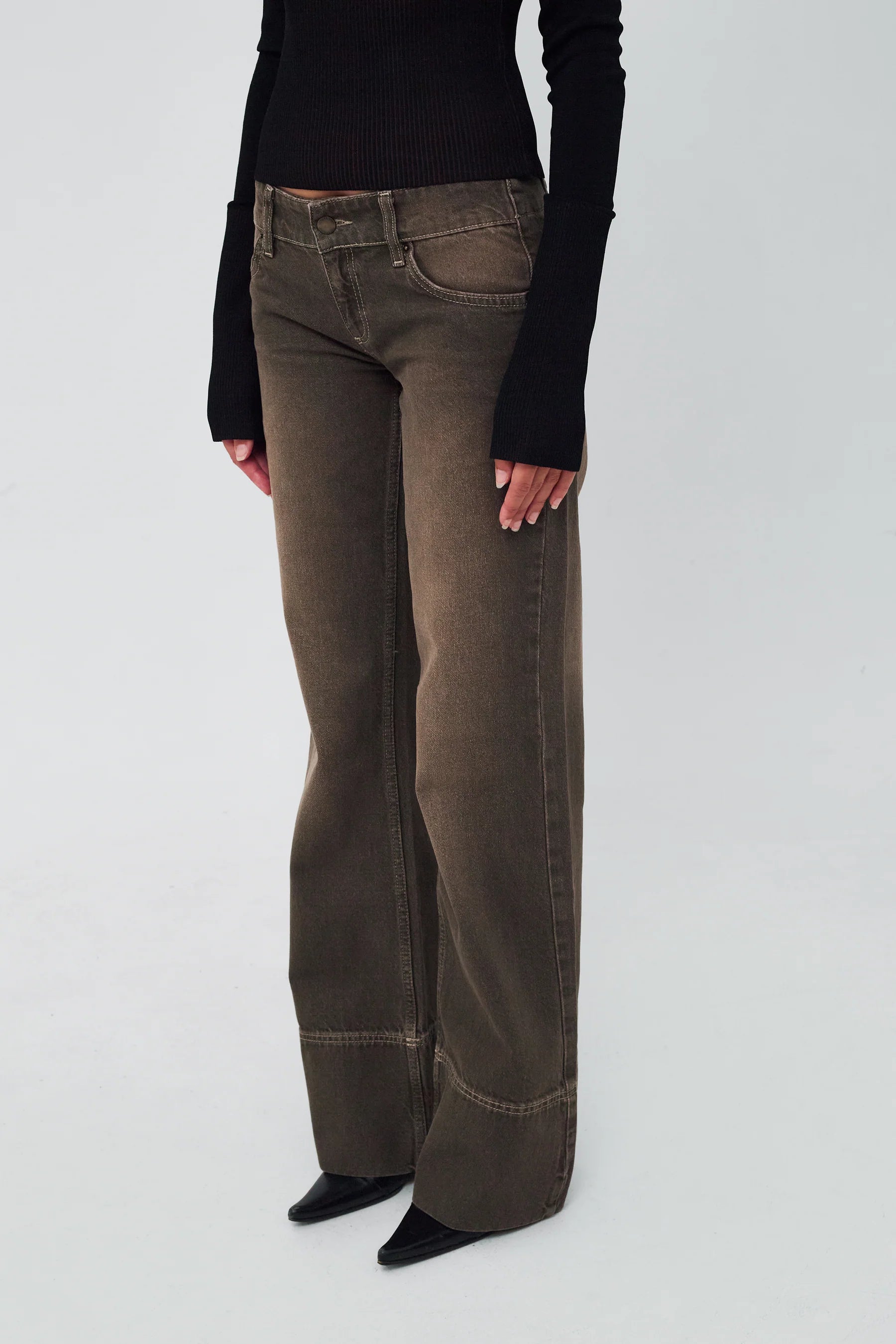 Kernemilk Dusty Green Karli Jeans