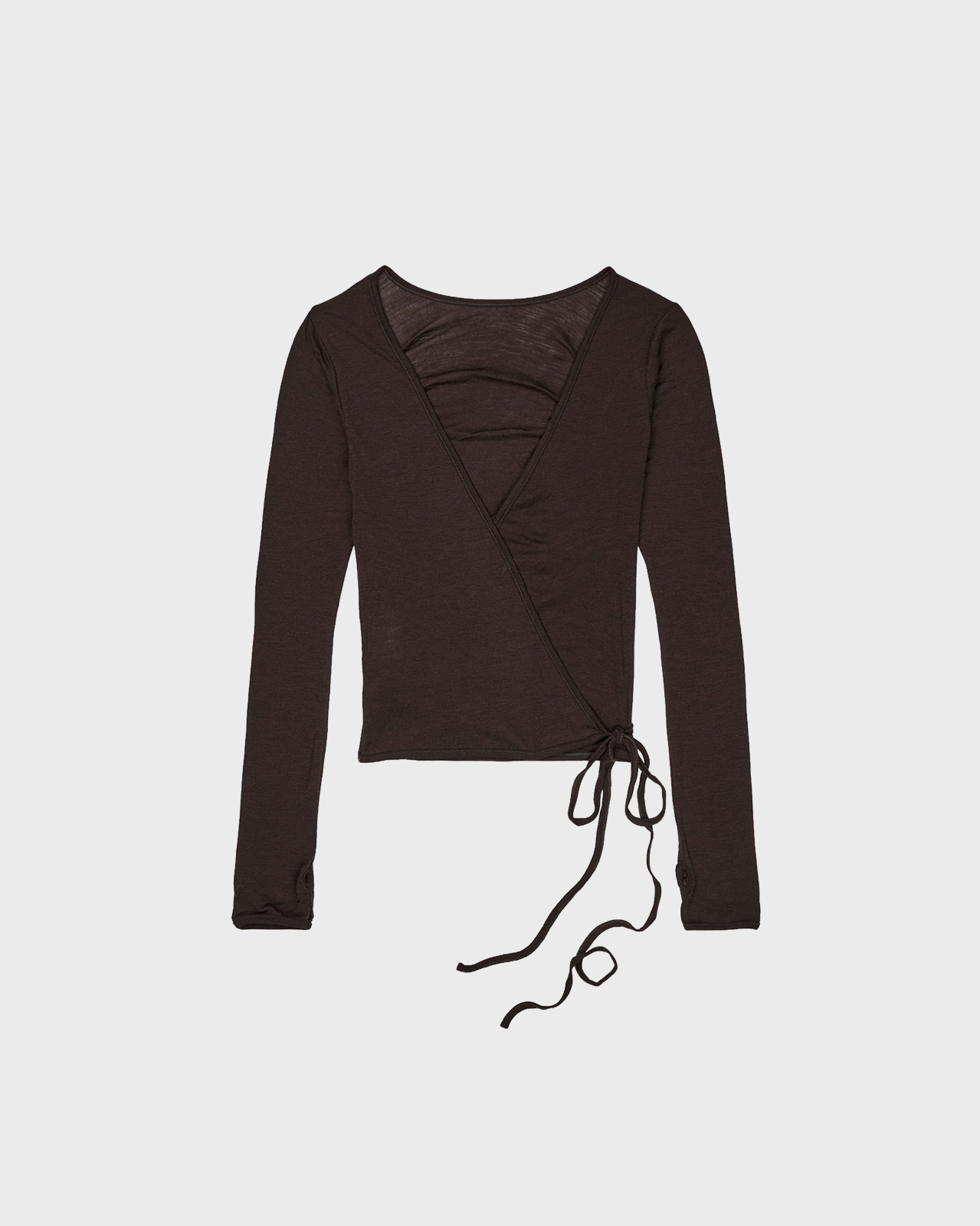 Kernemilk Brown Luna Wrap Blouse