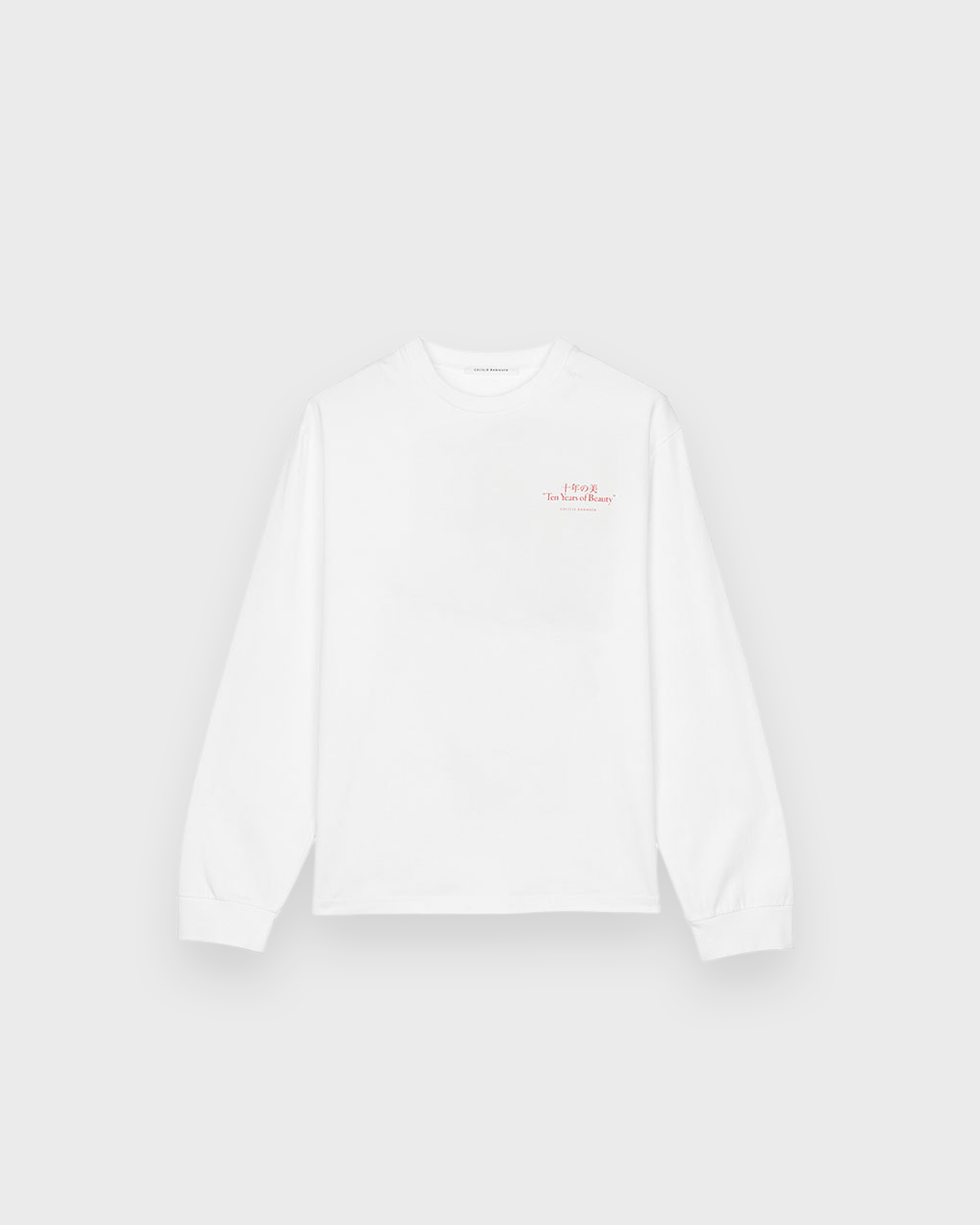 Cecilie Bahnsen White/Red Printed Jersey T-Shirt