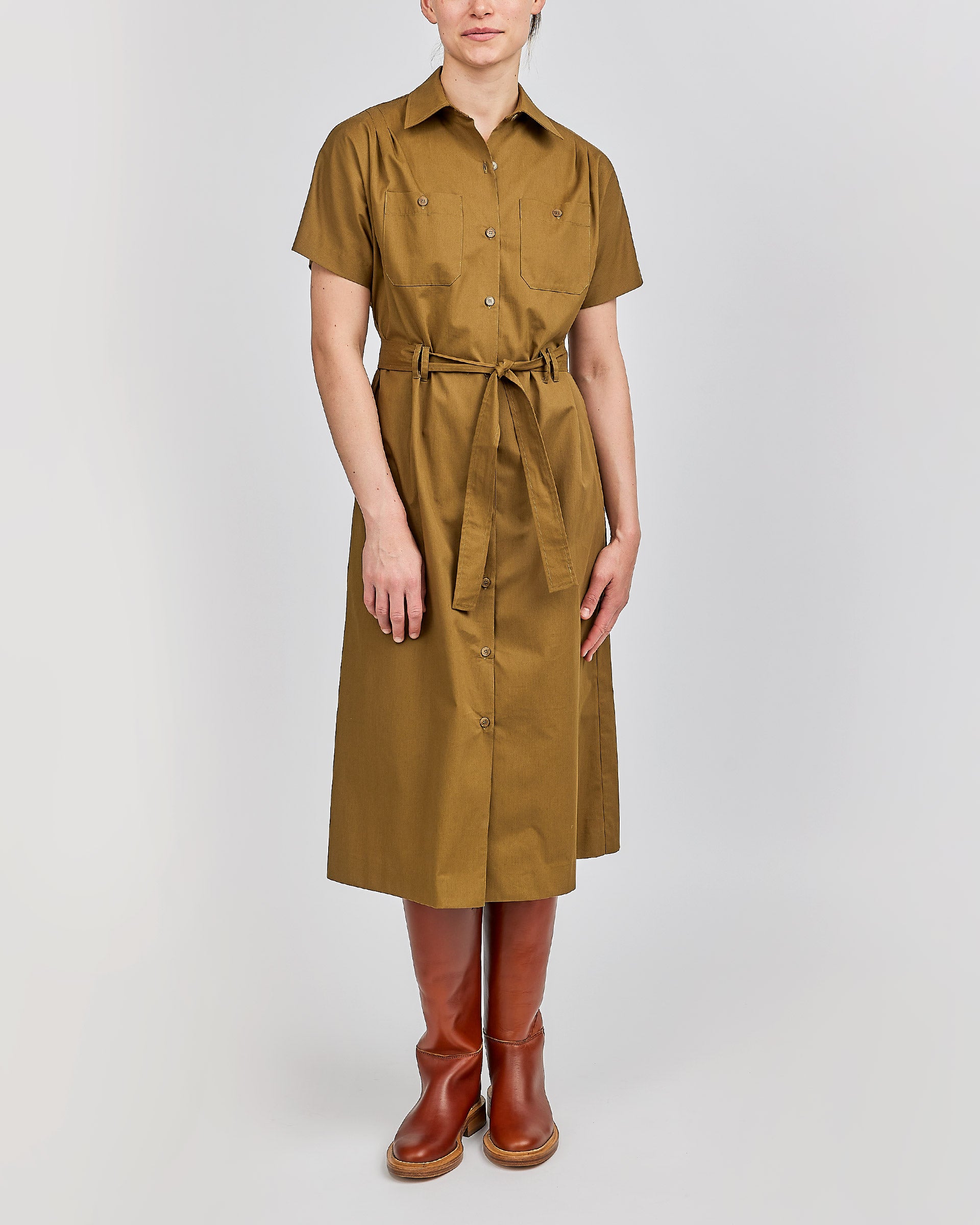 Apc robe new drew dress tabac | Stylish long cotton dress — FF2