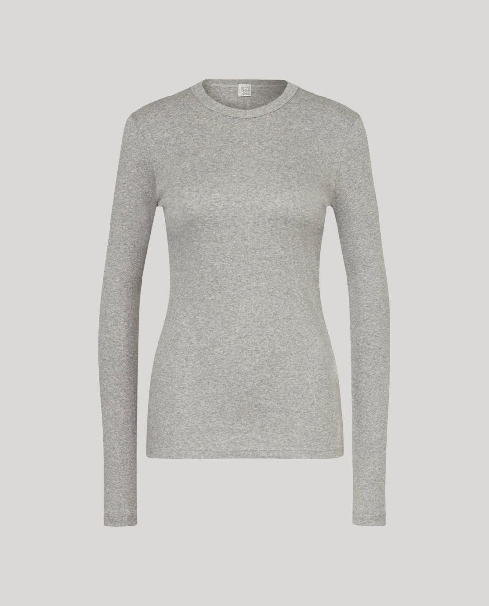 Toteme Long-Sleeve Jersey Top Grey Melange