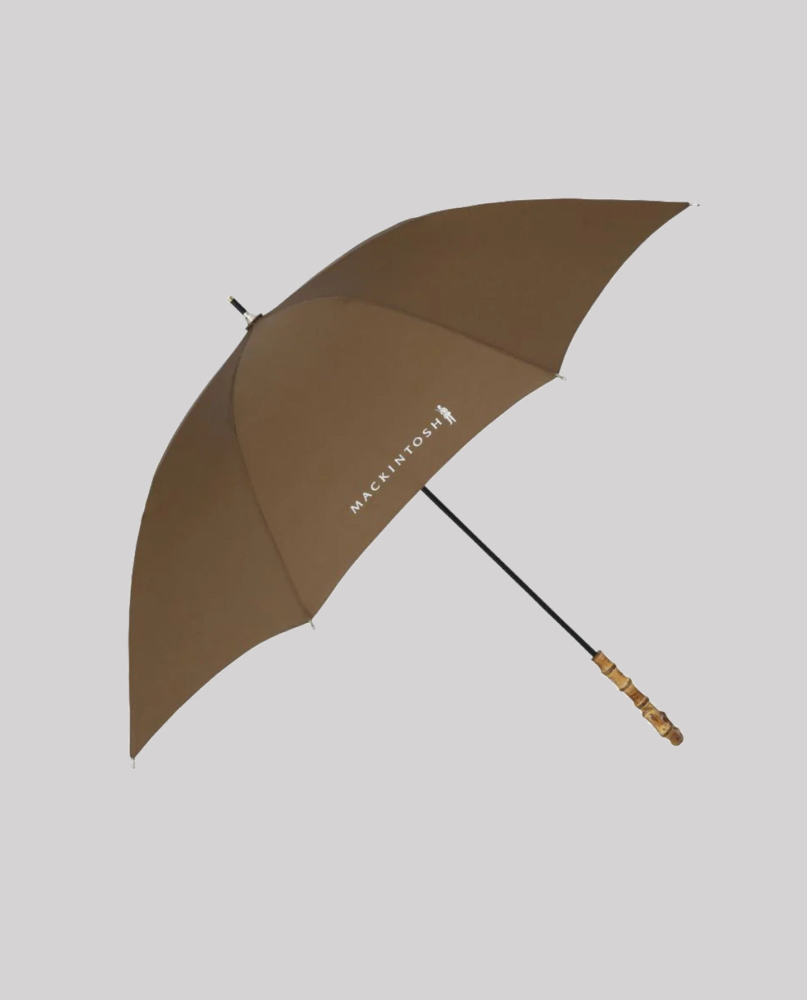 Mackintosh Heriot Camel Brown Whangee Handle Stick Umbrella