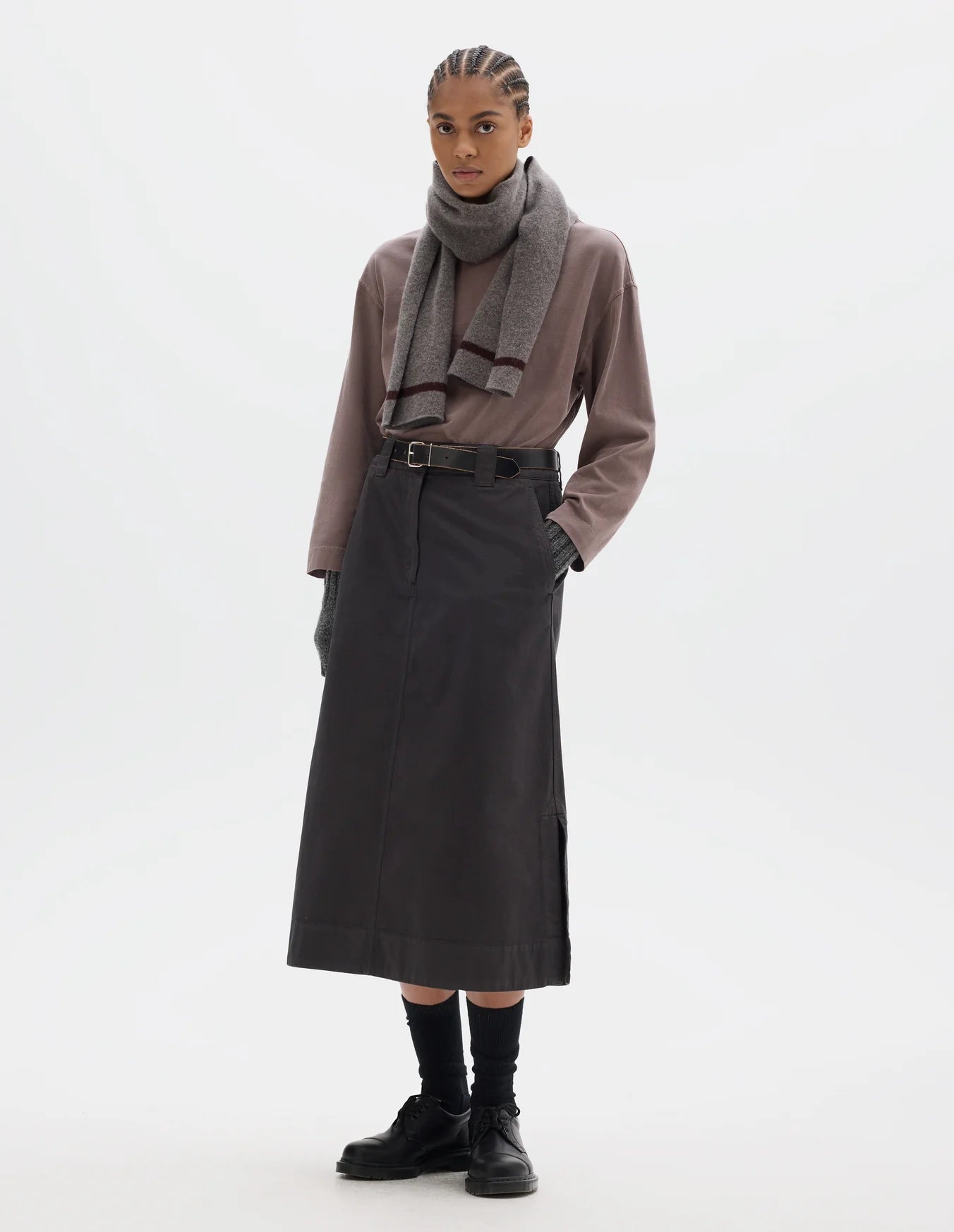 MHL Cocoa Side Vent Skirt