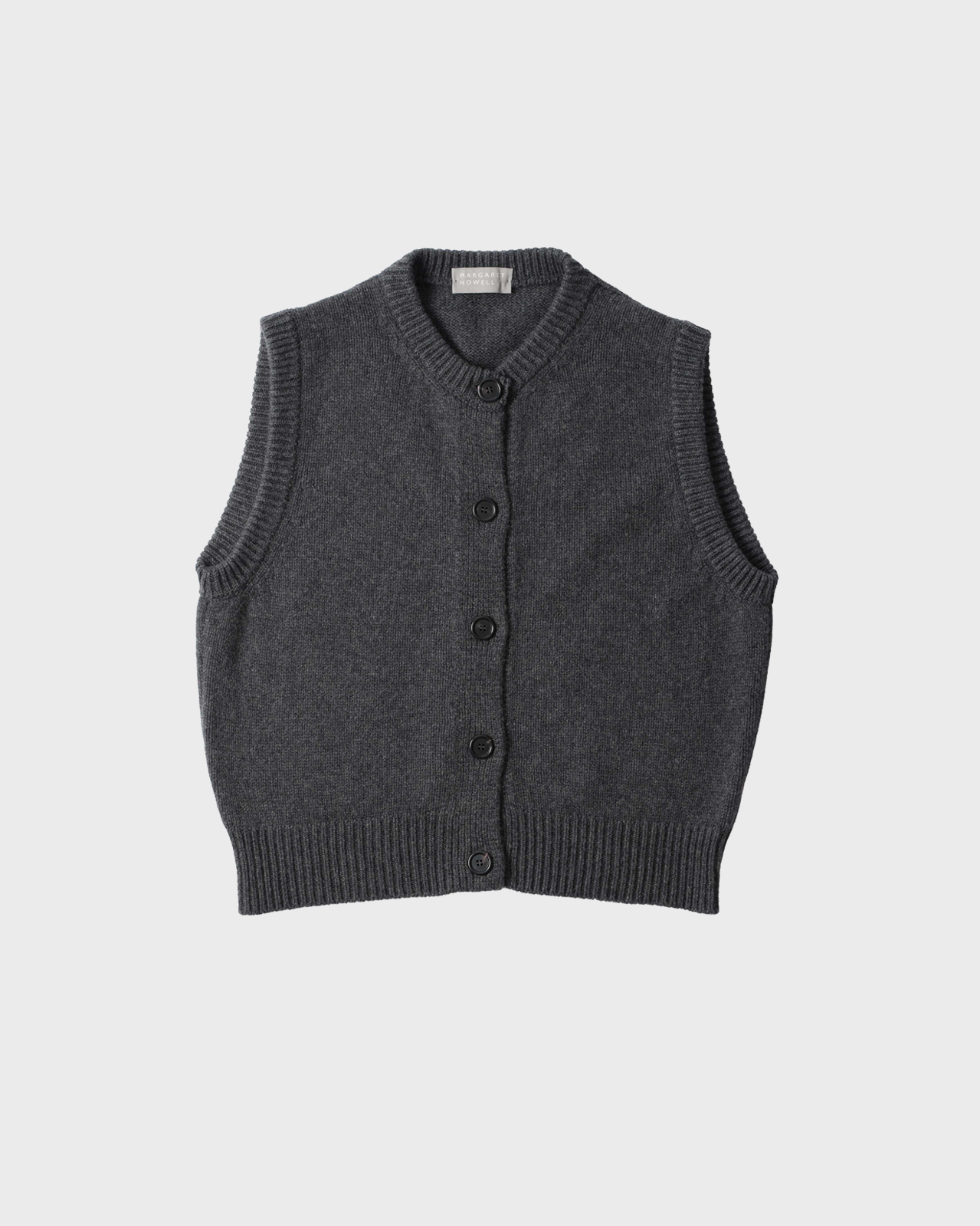 Margaret Howell Charcoal Knitted Gilet