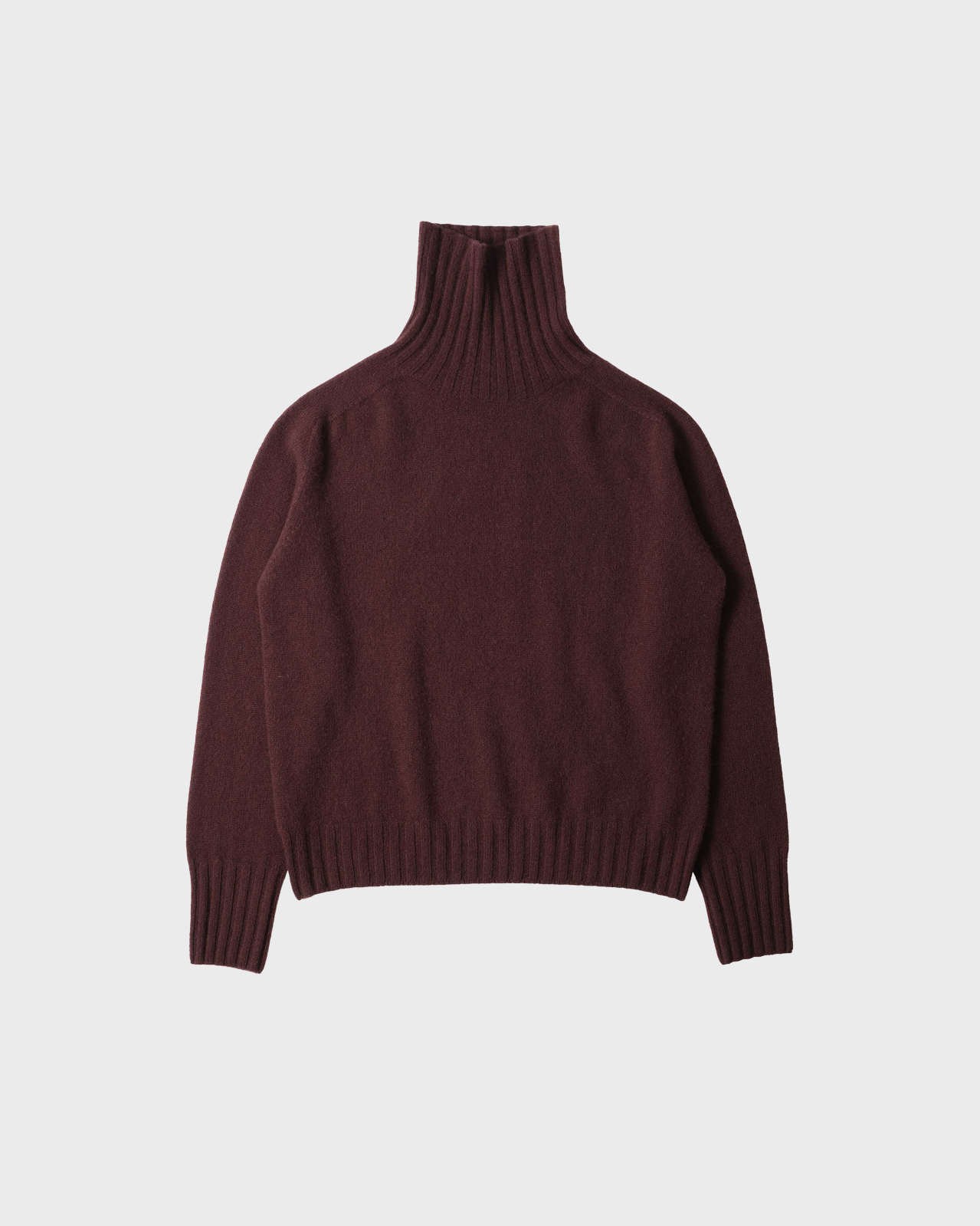 Margaret Howell Bordeuax Wide Roll Neck Cashmere