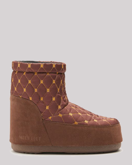Moon Boot No Lace Quilted Brown