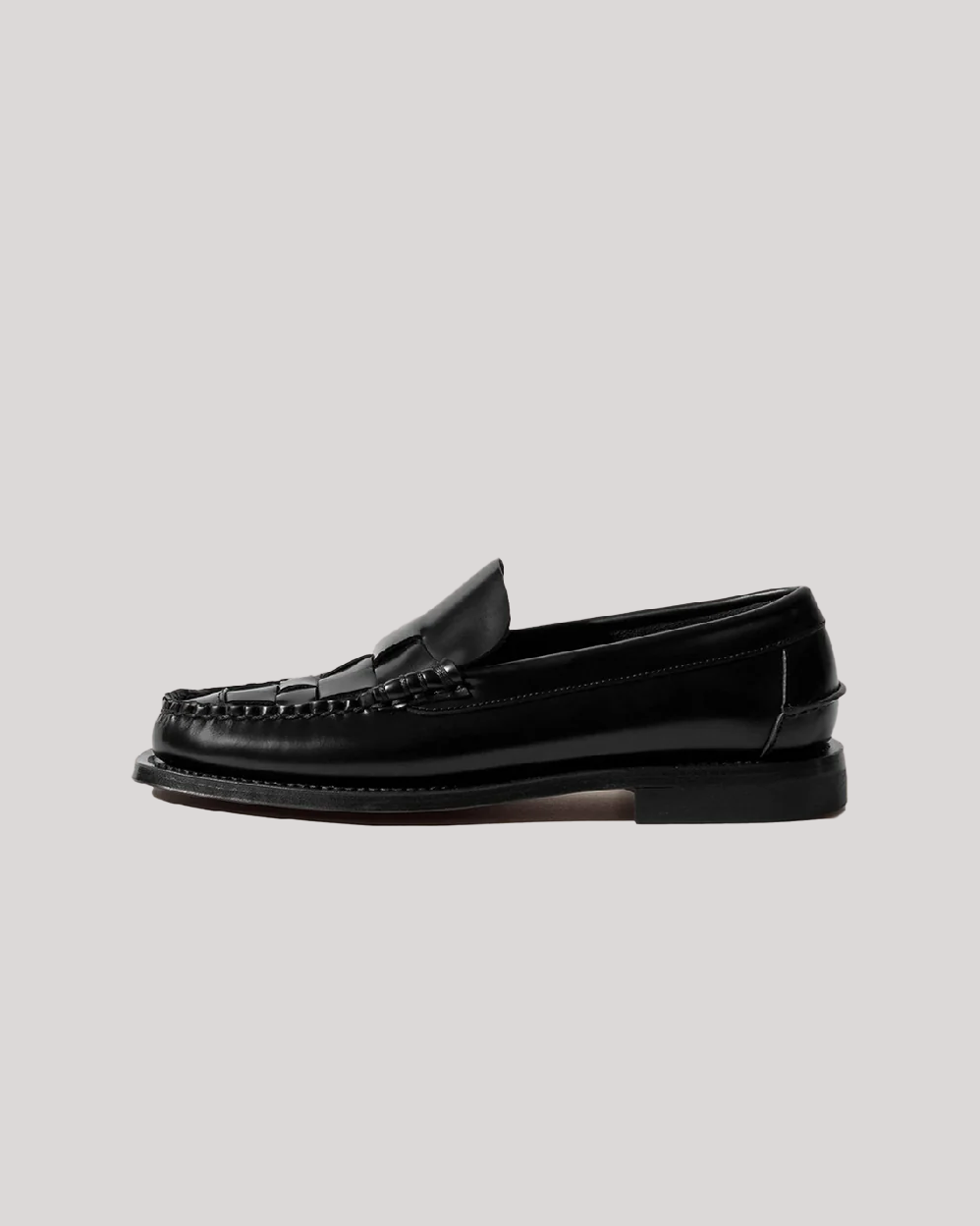 Hereu Nombela Leather Tassel Slip on Loafer Black