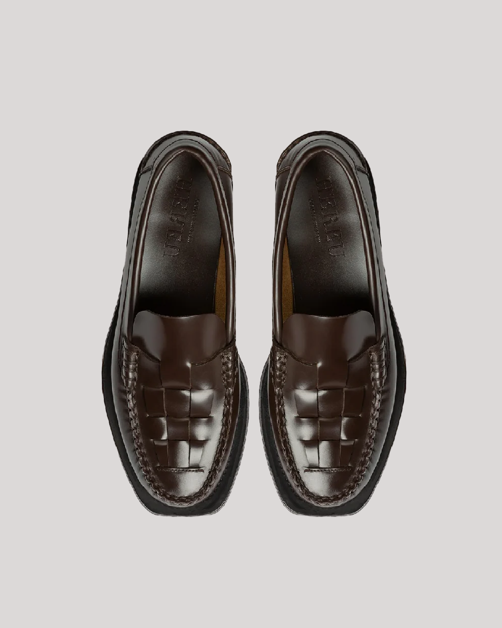 Hereu Nombela Leather Tassel Slip on Loafer Dark Brown