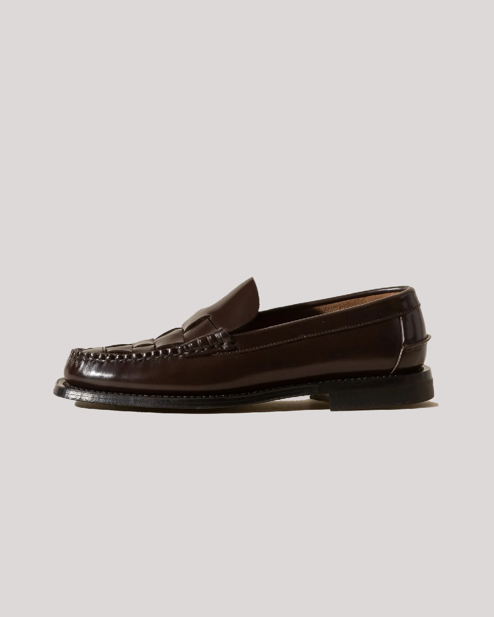 Hereu Nombela Leather Tassel Slip on Loafer Dark Brown