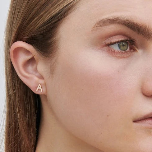 Sophie Bille Brahe Simple Letter A Earring