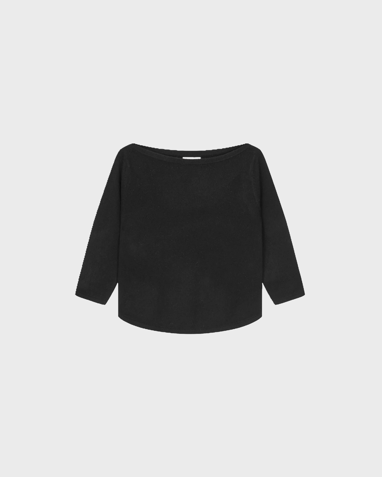 People's Republic Of Cashmere Black Boat Neck Knit