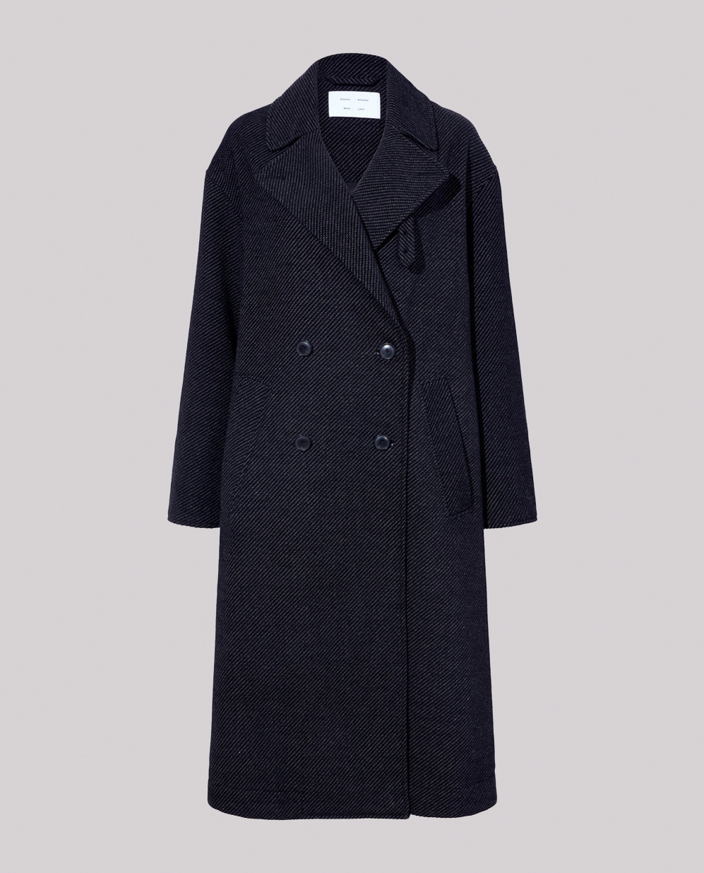 Proenza Schouler White Label Ronan Coat Black Grey FF2