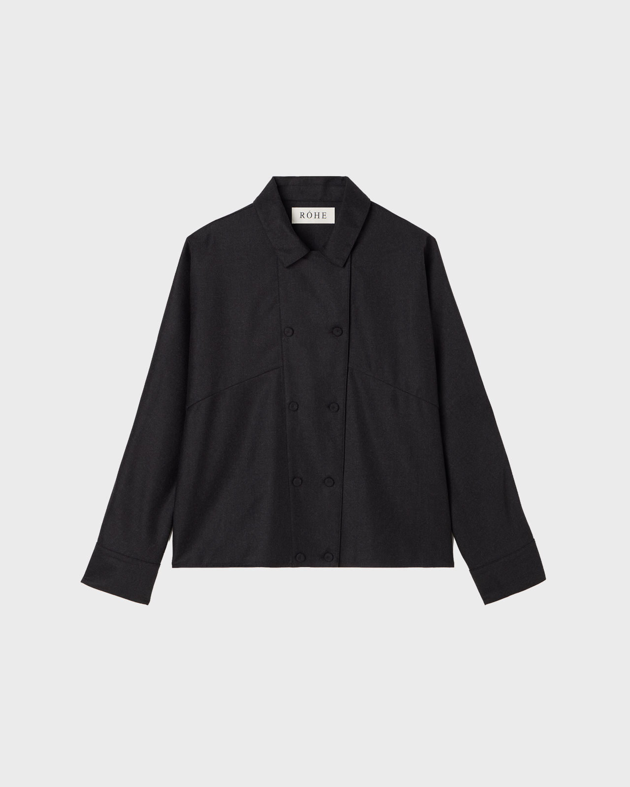 RÓHE Anthracite Melange Double Breasted Top