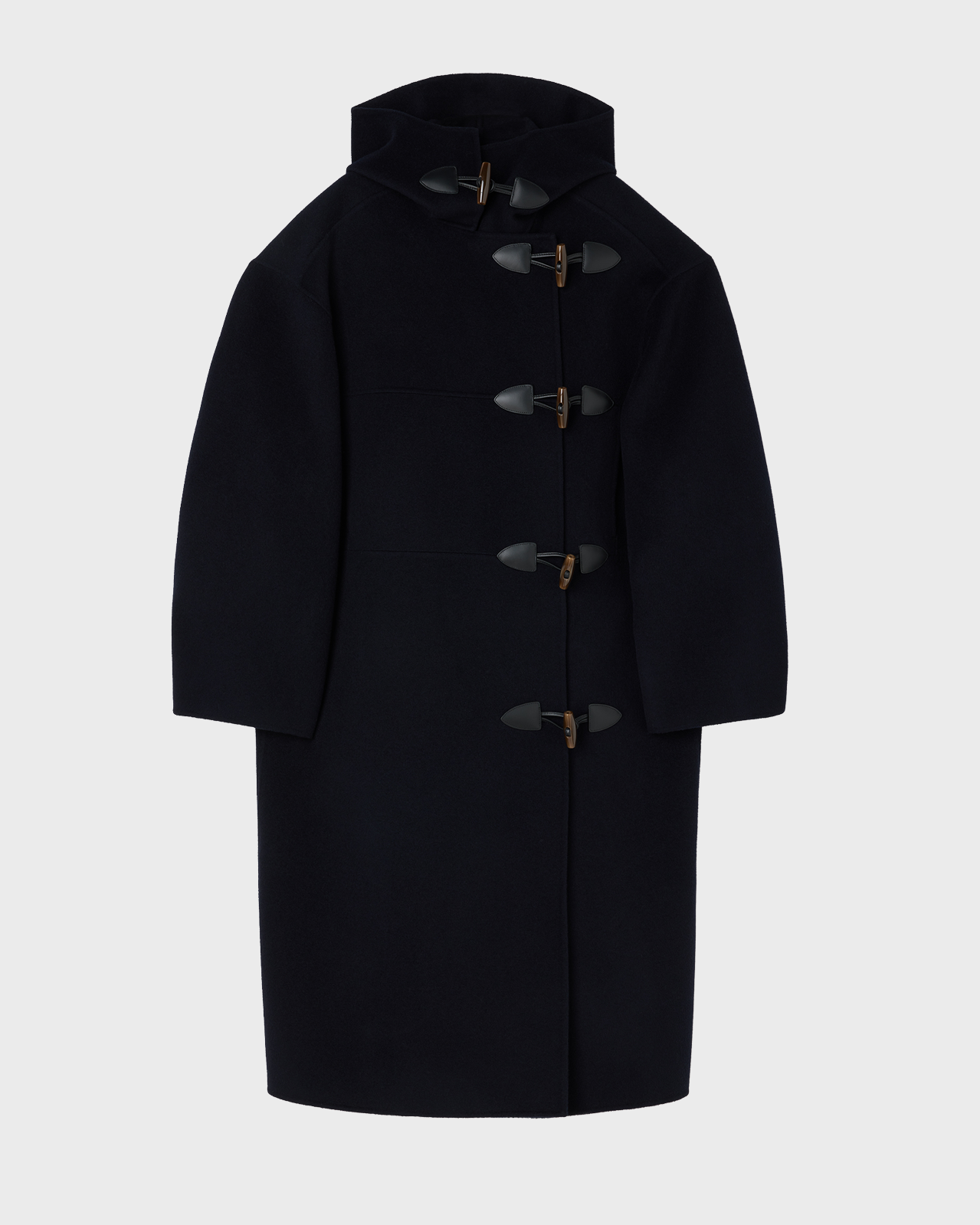 RÓHE Navy Double-faced Wool Duffel Coat