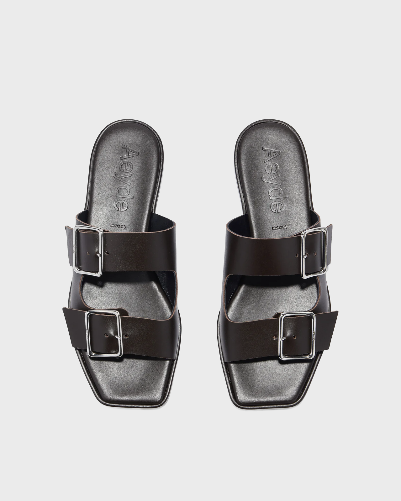 Aeyde Tonya Calf Leather Moka Sandal