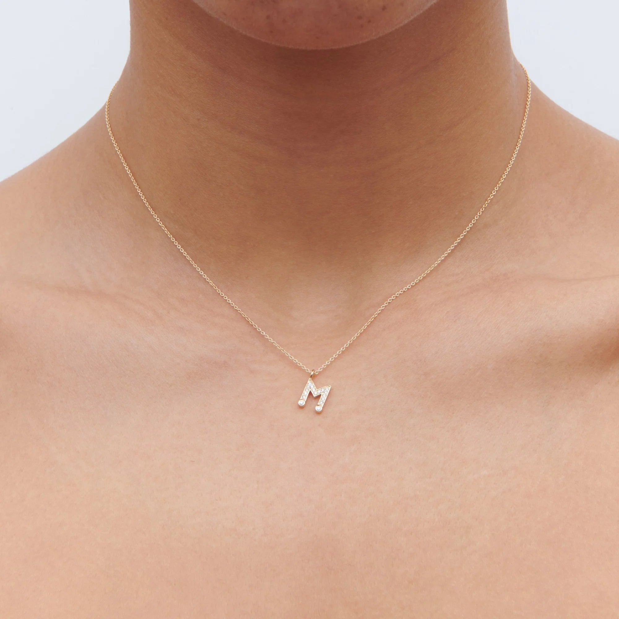 Sophie Bille Brahe Simple Letter M Necklace