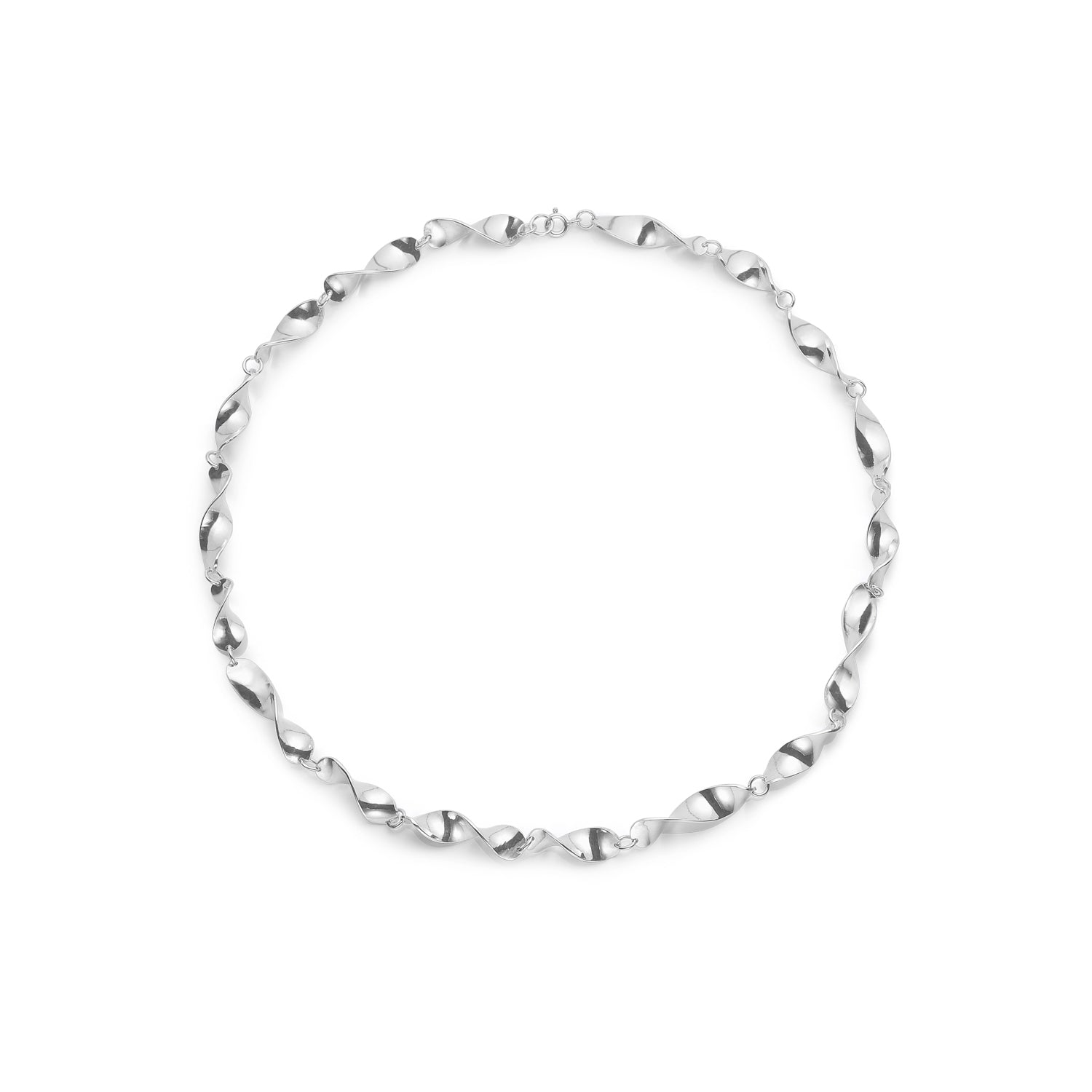 Sara Jin Mi Simple Silver Necklace