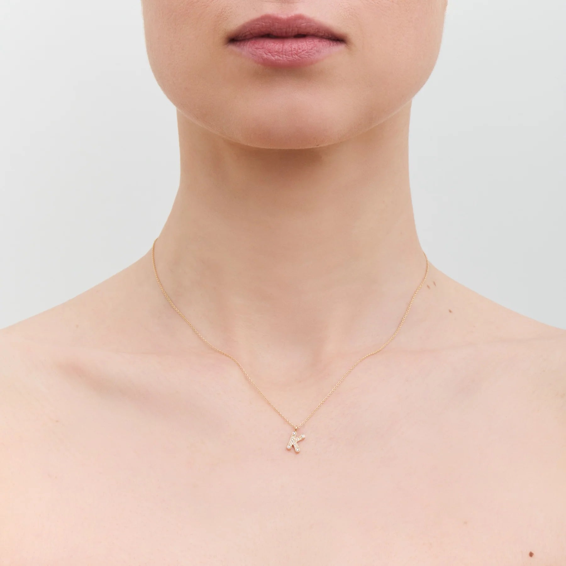 Sophie Bille Brahe Simple Letter K Necklace