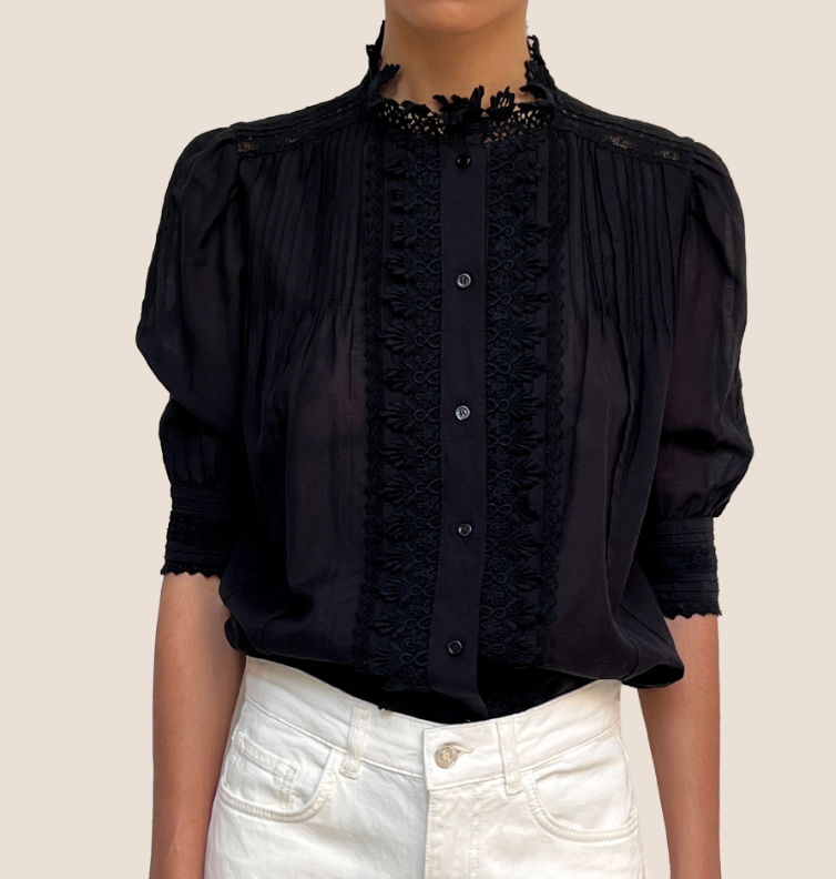 Vanessa Bruno Black Asseneneo Blouse