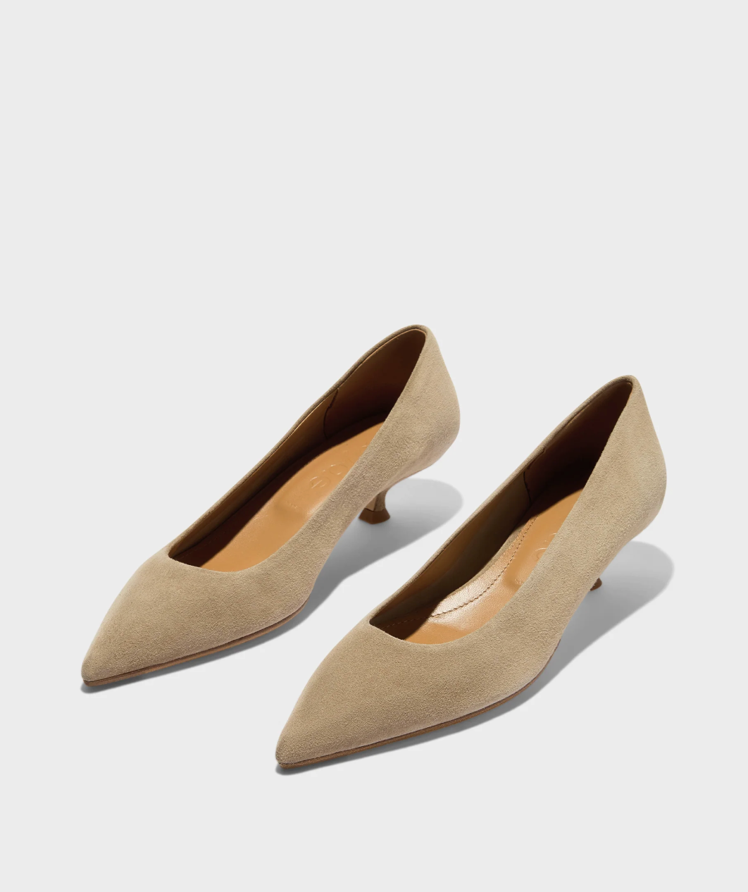 Aeyde Sand Cari Kid Suede Leather Pumps
