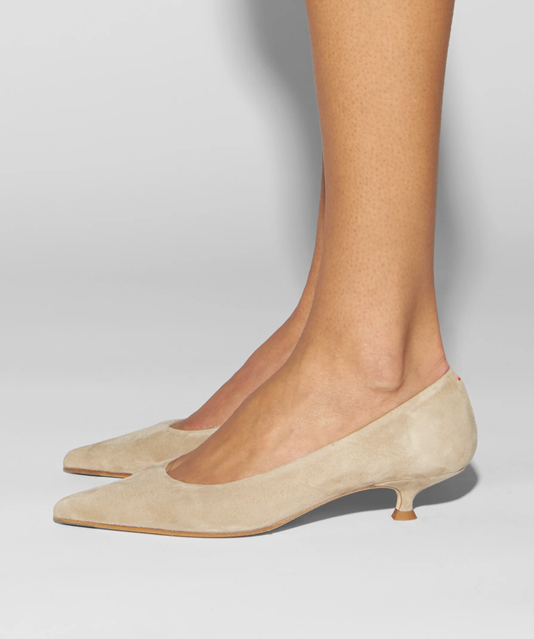 Aeyde Sand Cari Kid Suede Leather Pumps