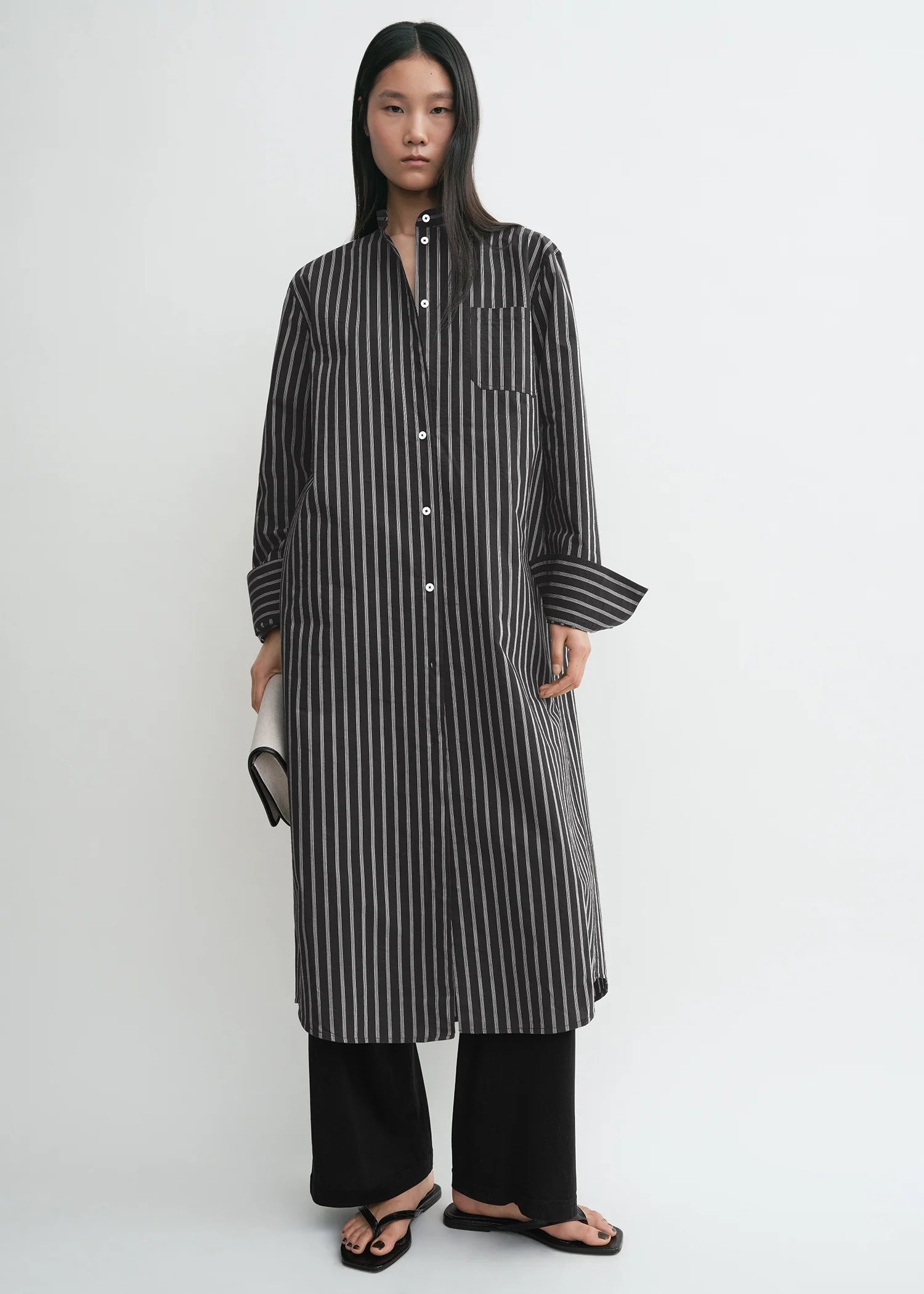Toteme Black/White Striped Summer Tunic