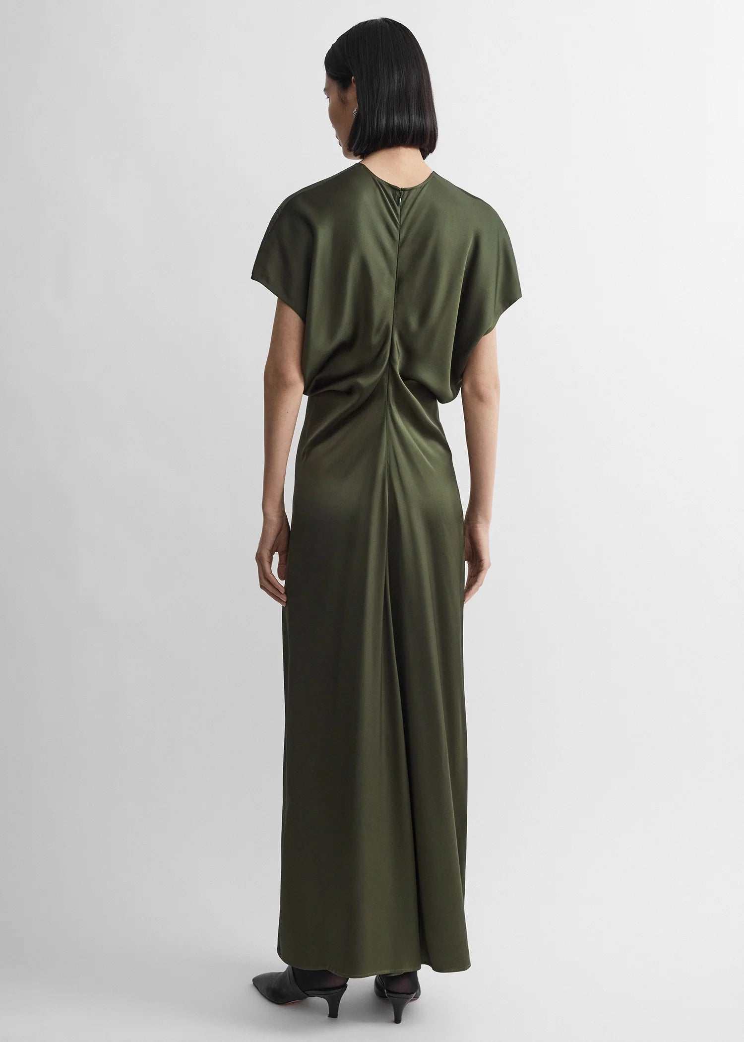 Toteme Dark Green Slouch Waist Dress