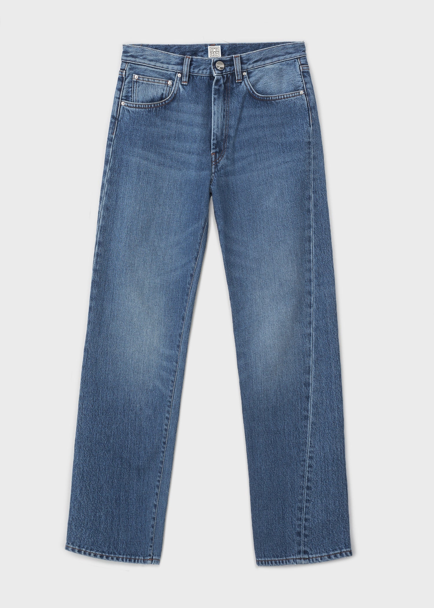 Toteme Washed Blue Twisted Seam Denim Jeans