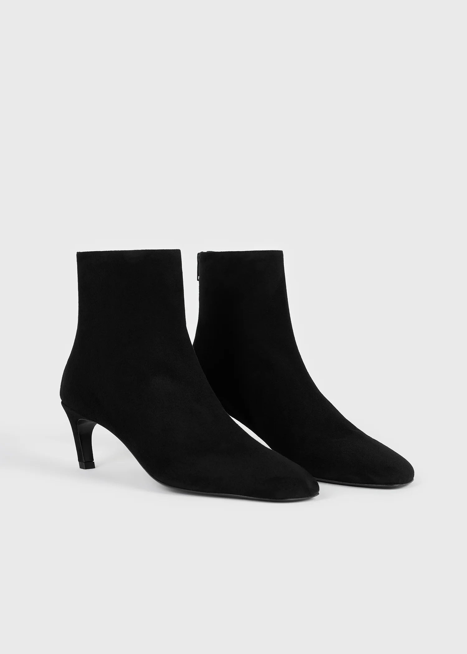 Toteme Black Soft Suede Ankle Boots