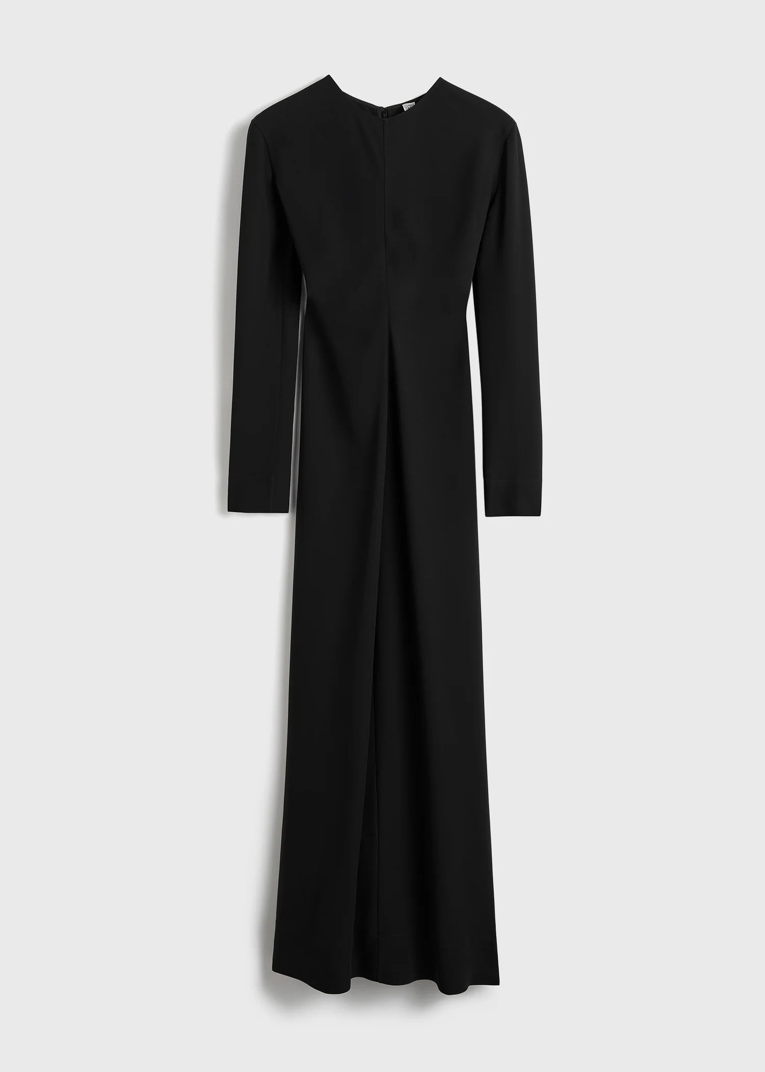 Toteme Black Long-Sleeve Slouch Waist Dress